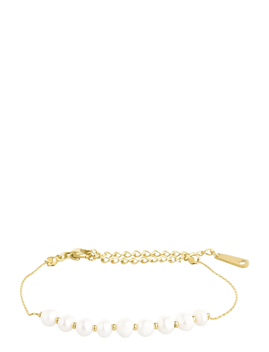 Timi of Sweden - Loanna - Delicate Pearl Bracelet Stainless Steel - pärlitega käevõrud - gold - 1