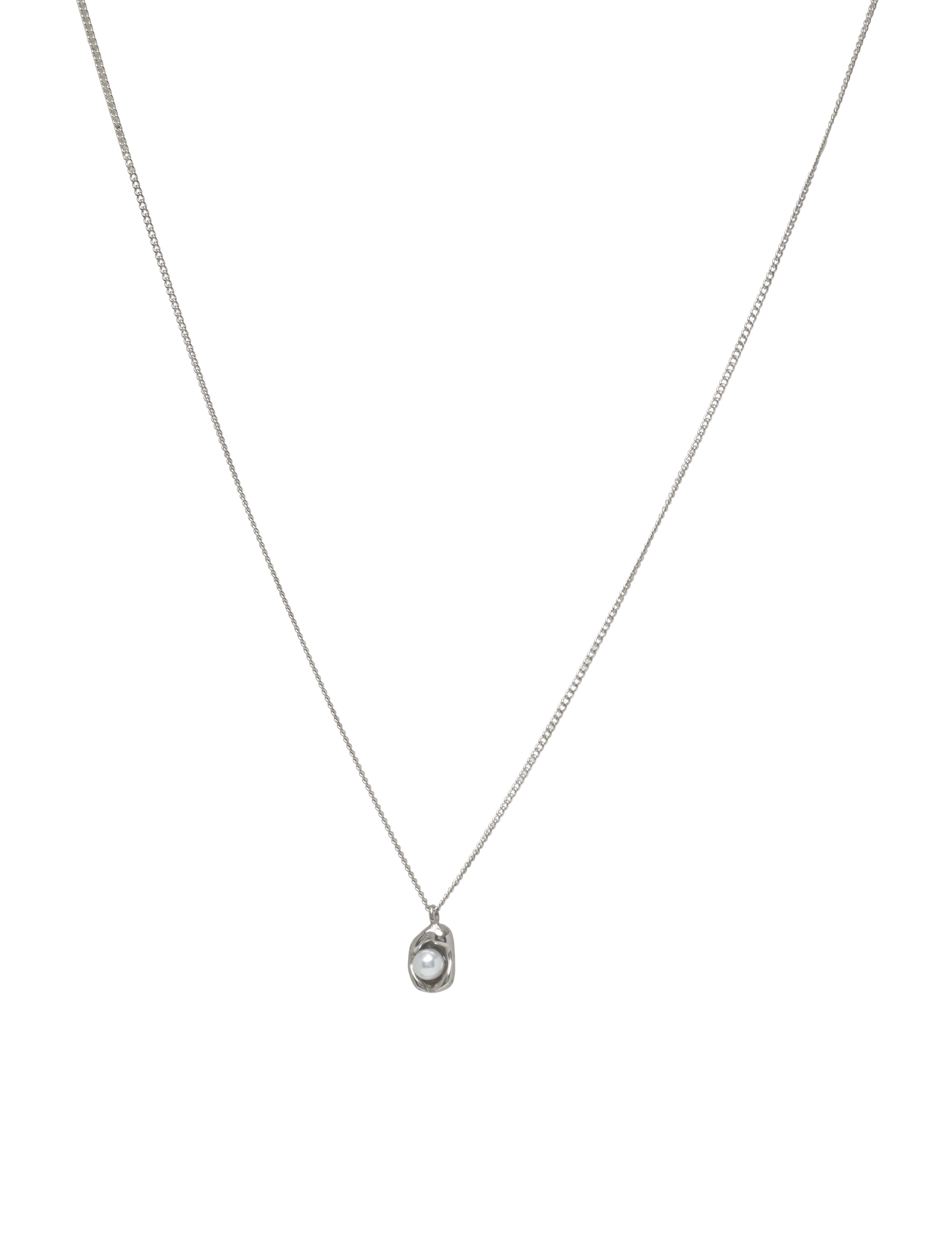 Timi of Sweden Ilse - Pearl Necklace Stainless Steel - Smykker - SILVER / silver