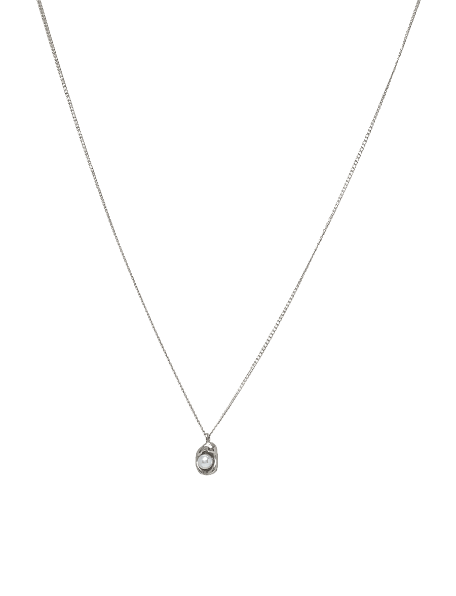Timi of Sweden - Ilse - Pearl Necklace Stainless Steel - kaelaketid - silver - 1