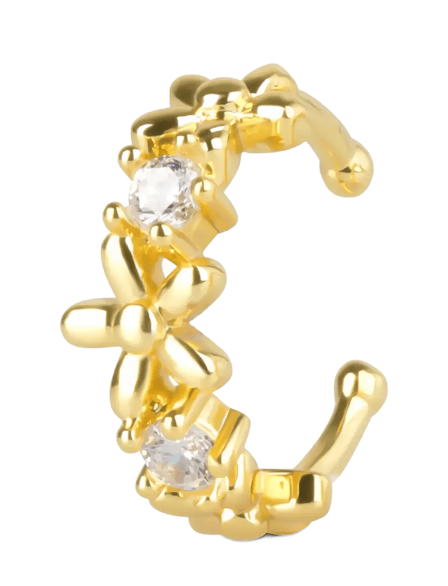 Timi of Sweden - Georgie - Flower Ear Cuff Stainless Steel - ohrklemmen - gold - 1