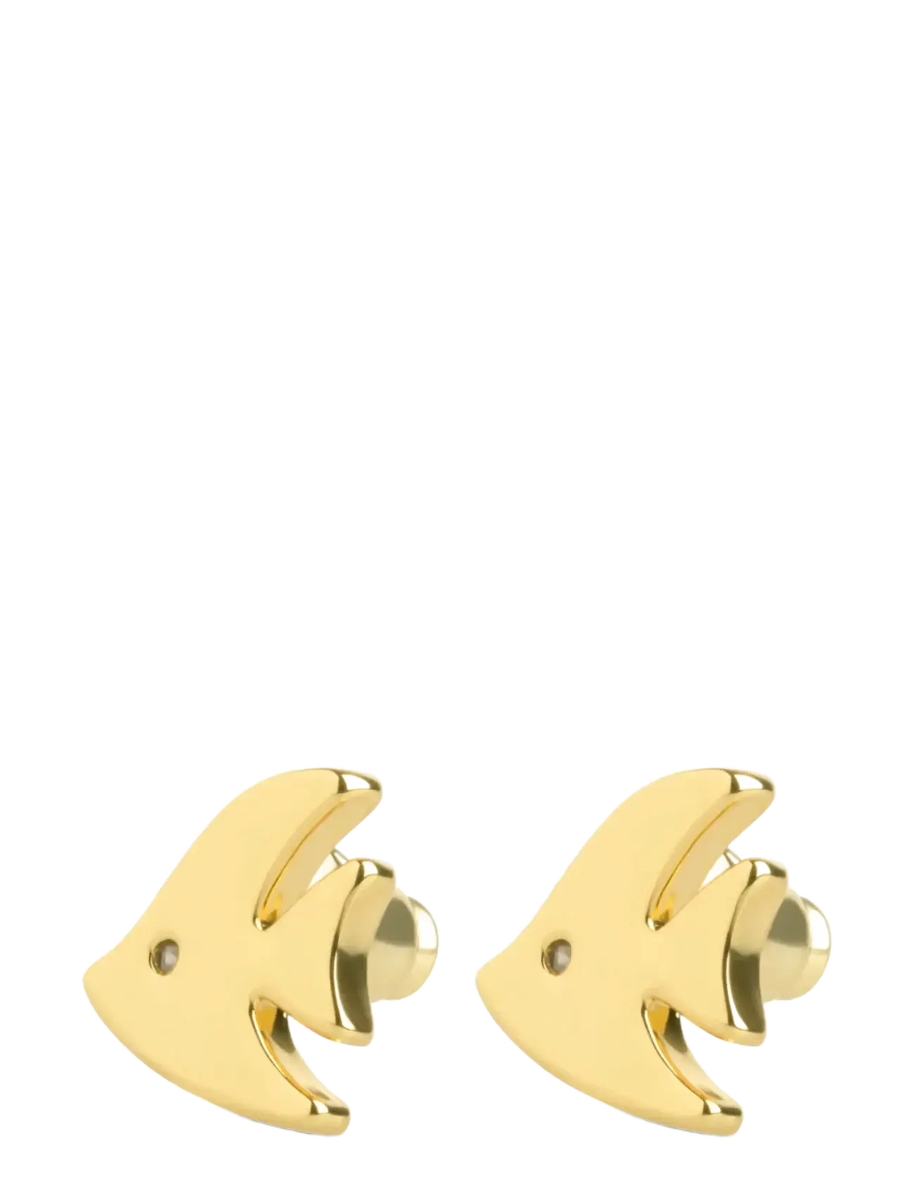 Timi of Sweden Fee - Fish Stud Earrings Stainless Steel - Accessoarer - GOLD / gold