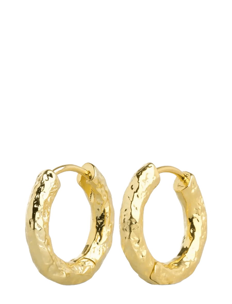 Timi of Sweden - Hildur - Organic Hoop Earrings Stainless Steel - rõngad - gold - 1