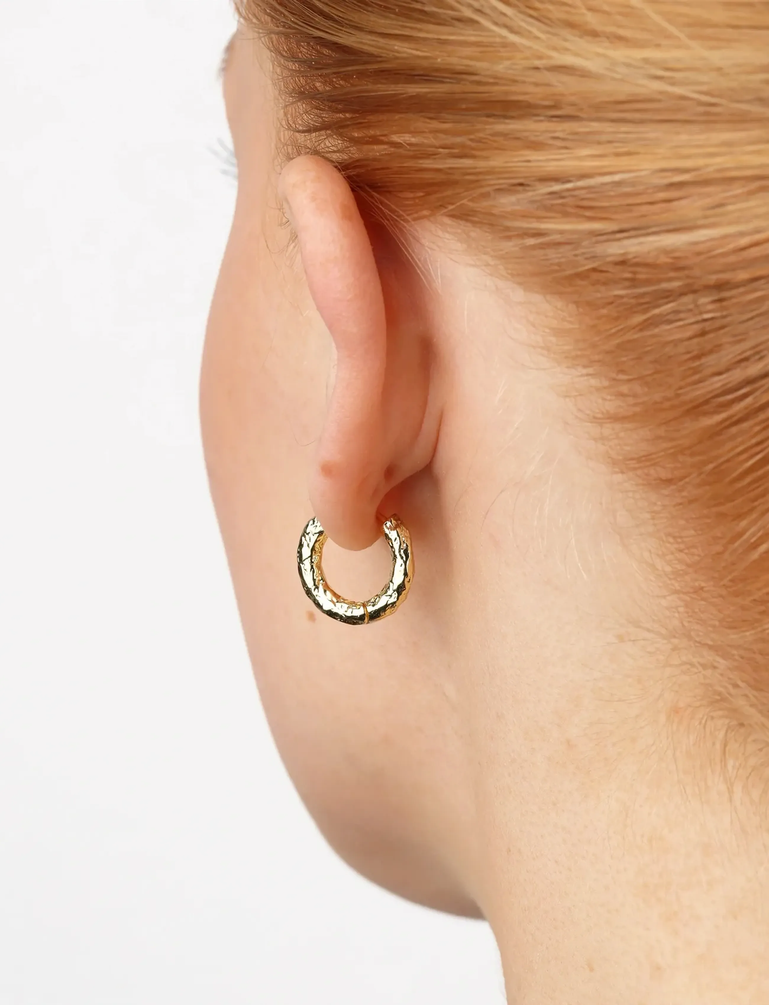 Timi of Sweden Hildur Organic Hoop Earrings Stainless Steel, One Size, Earrings, Gold - Hoops, Frauen