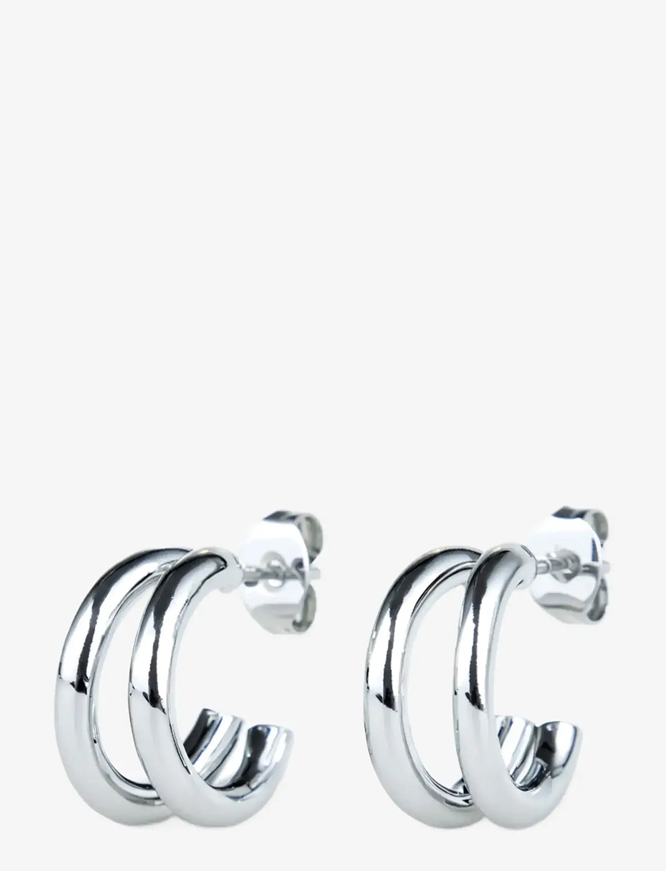 Timi of Sweden - Heylin - Double Hoop Earrings Stainless Steel - kreolen - silver - 0