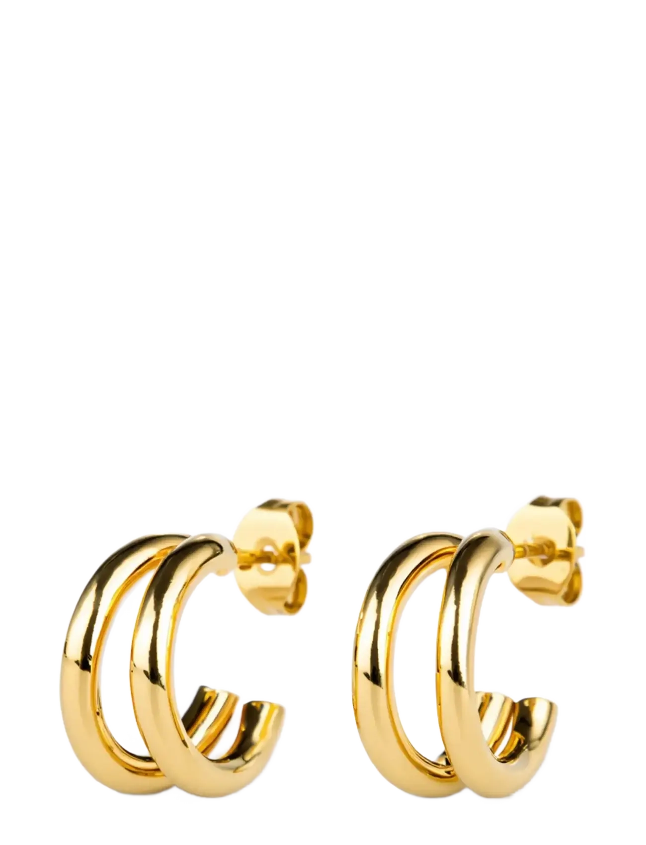 Timi of Sweden Heylin - Double Hoop Earrings Stainless Steel - Festtøj - GOLD / gold