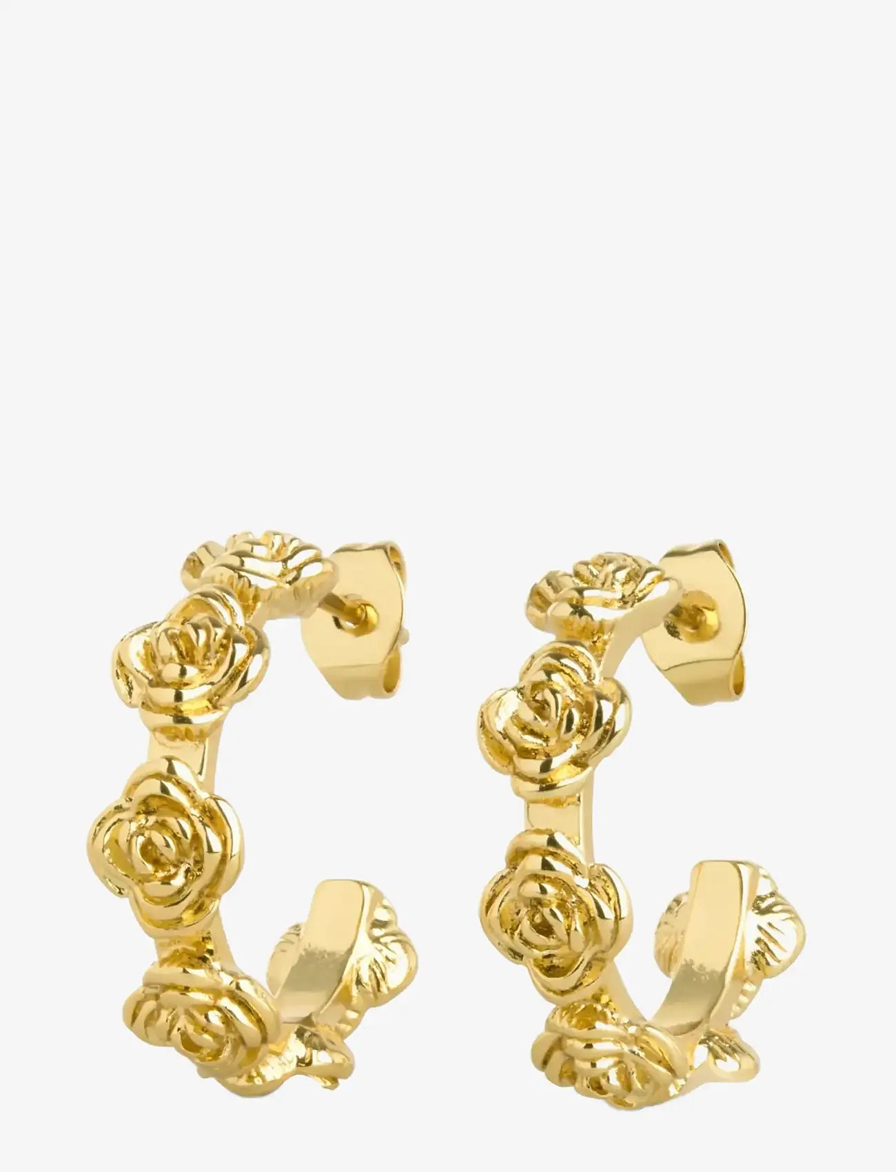 Timi of Sweden - Gerda - Flower Stud Earrings Stainless Steel - creoler & hoops - gold - 1