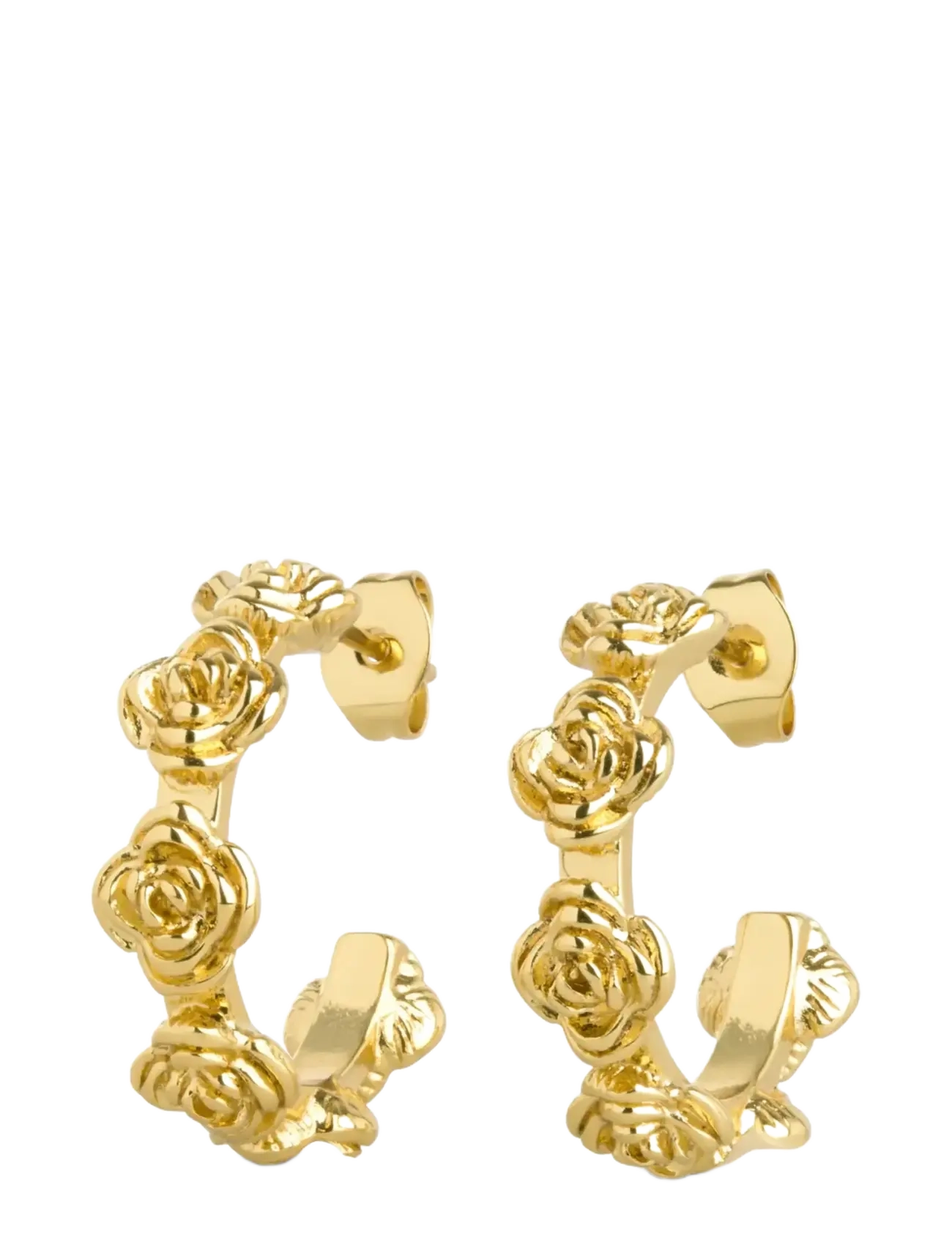 Timi of Sweden Gerda - Flower Stud Earrings Stainless Steel - Festtøj - GOLD / gold