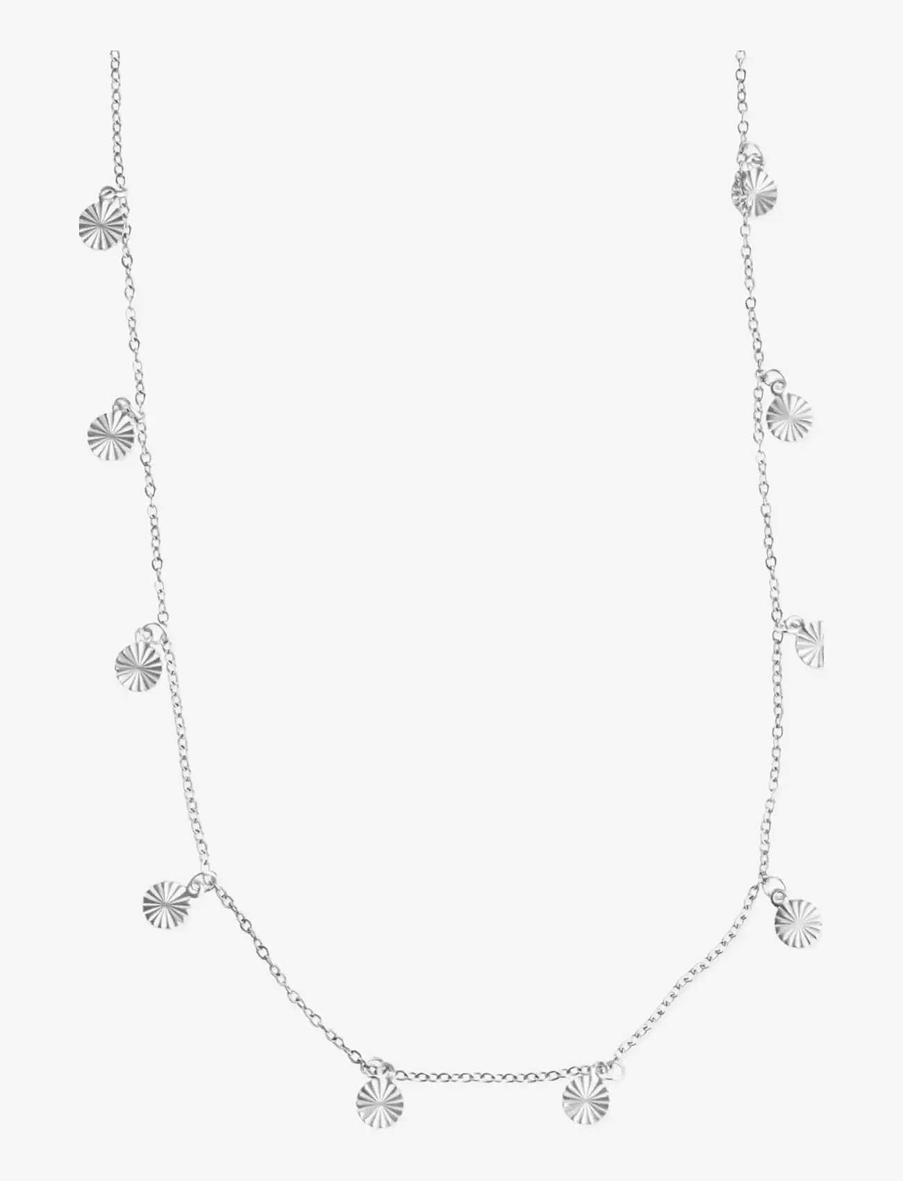 Timi of Sweden - Liv - Coin Charm Necklace Stainless Steel - halsketten - silver - 1