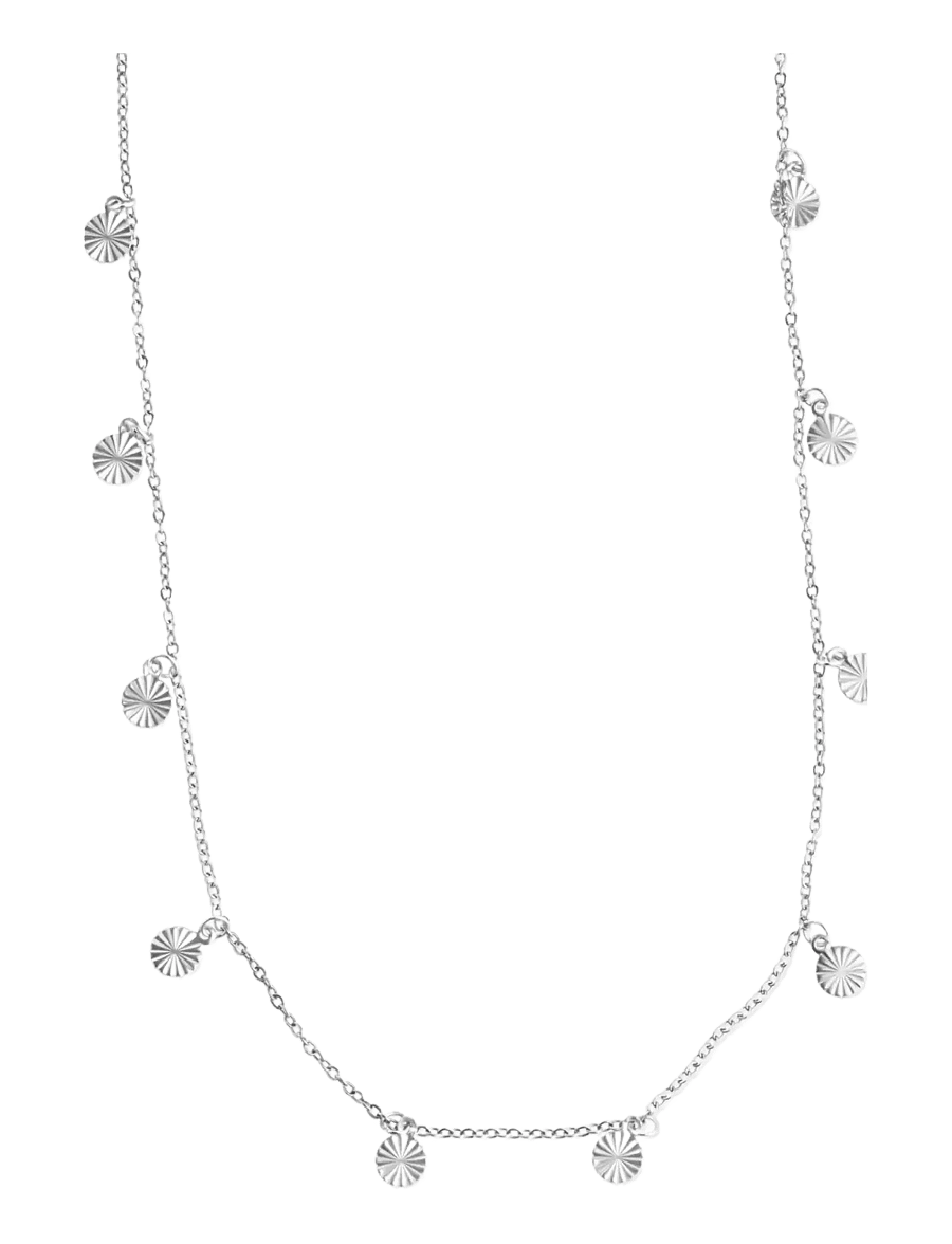Timi of Sweden - Liv - Coin Charm Necklace Stainless Steel - kaelaketid - silver - 1