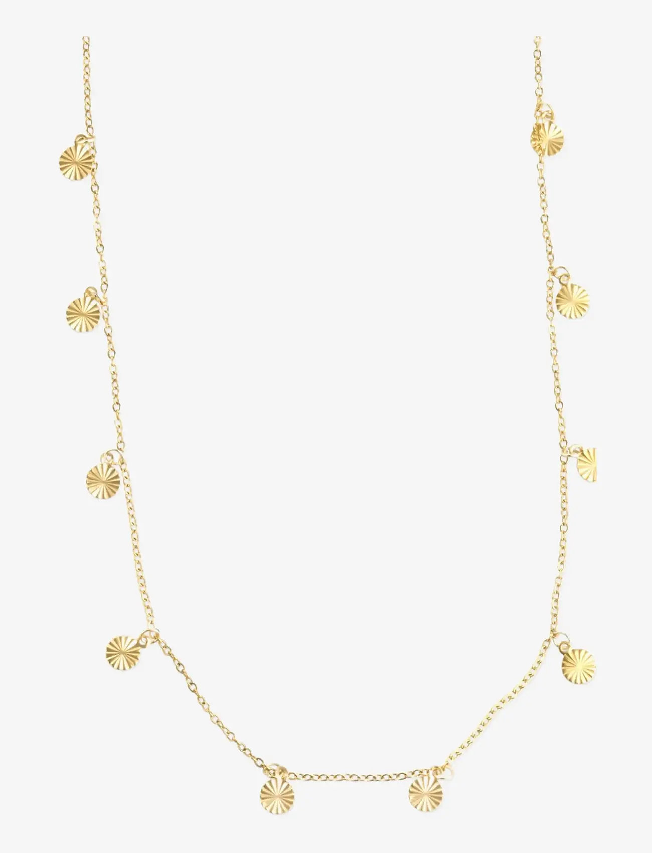 Timi of Sweden - Liv - Coin Charm Necklace Stainless Steel - halsketten - gold - 1