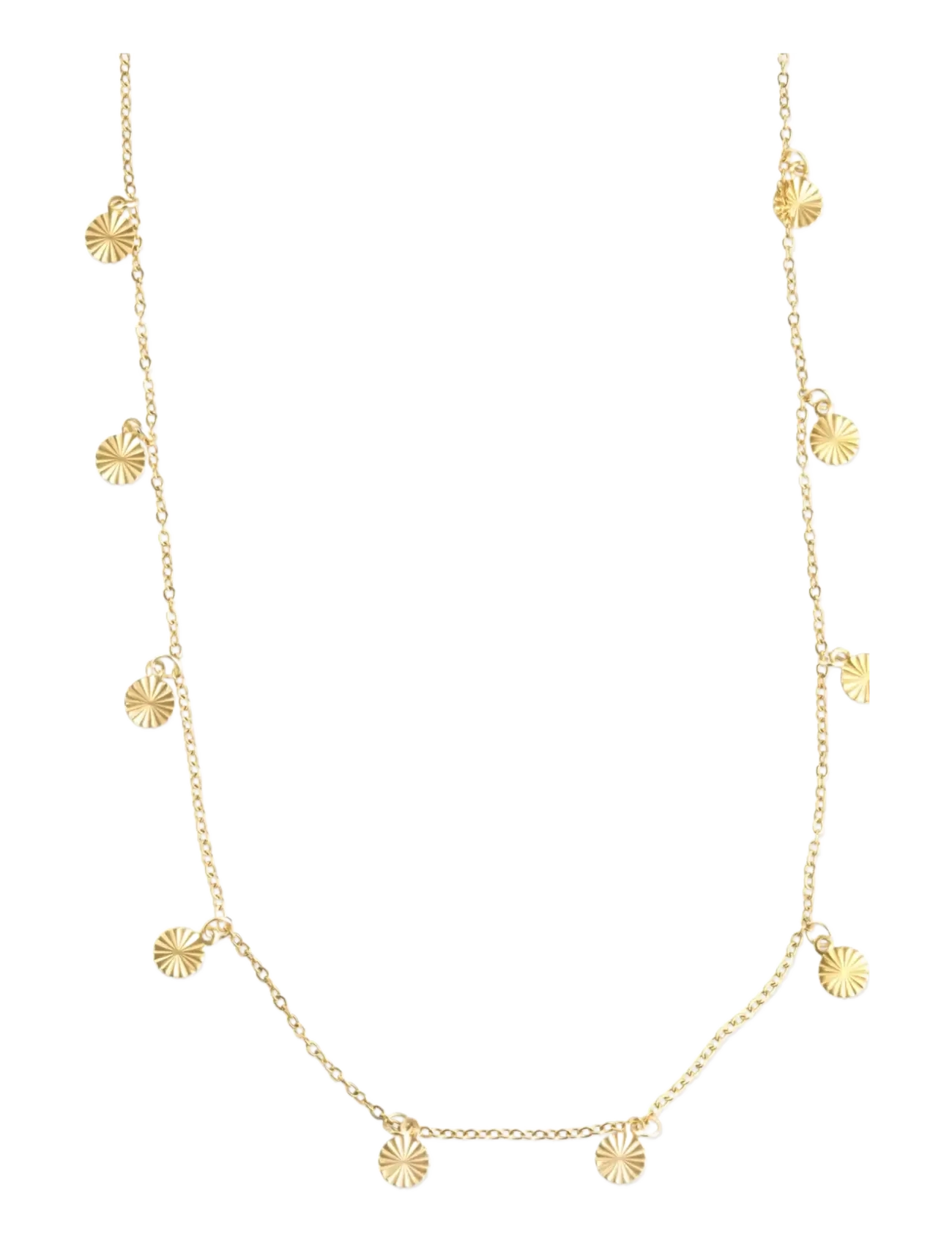 Timi of Sweden Liv - Coin Charm Necklace Stainless Steel - Smykker - GOLD / gold