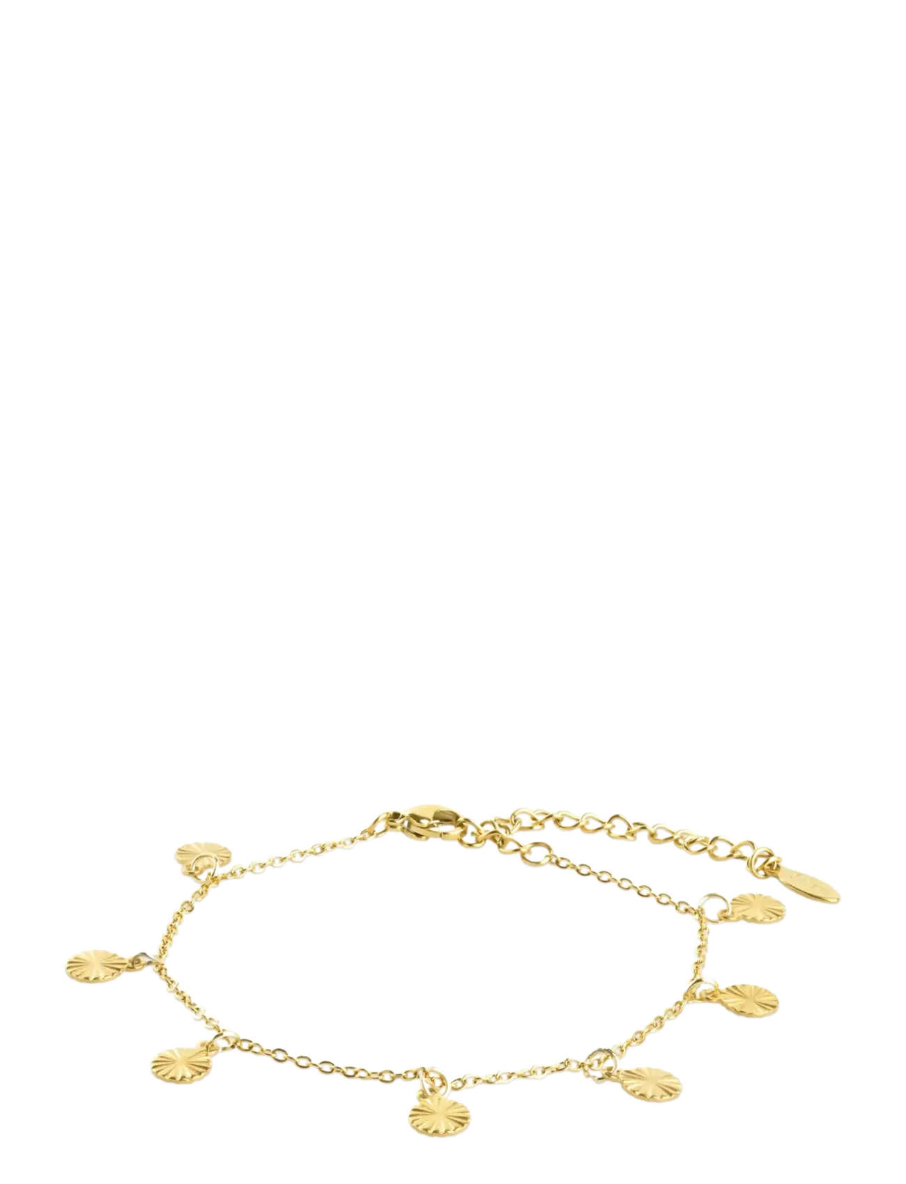 TIMI OF SWEDEN Liv - Coin Charm Armband Stainless Steel Gold - One Size 17 Cm - Damen