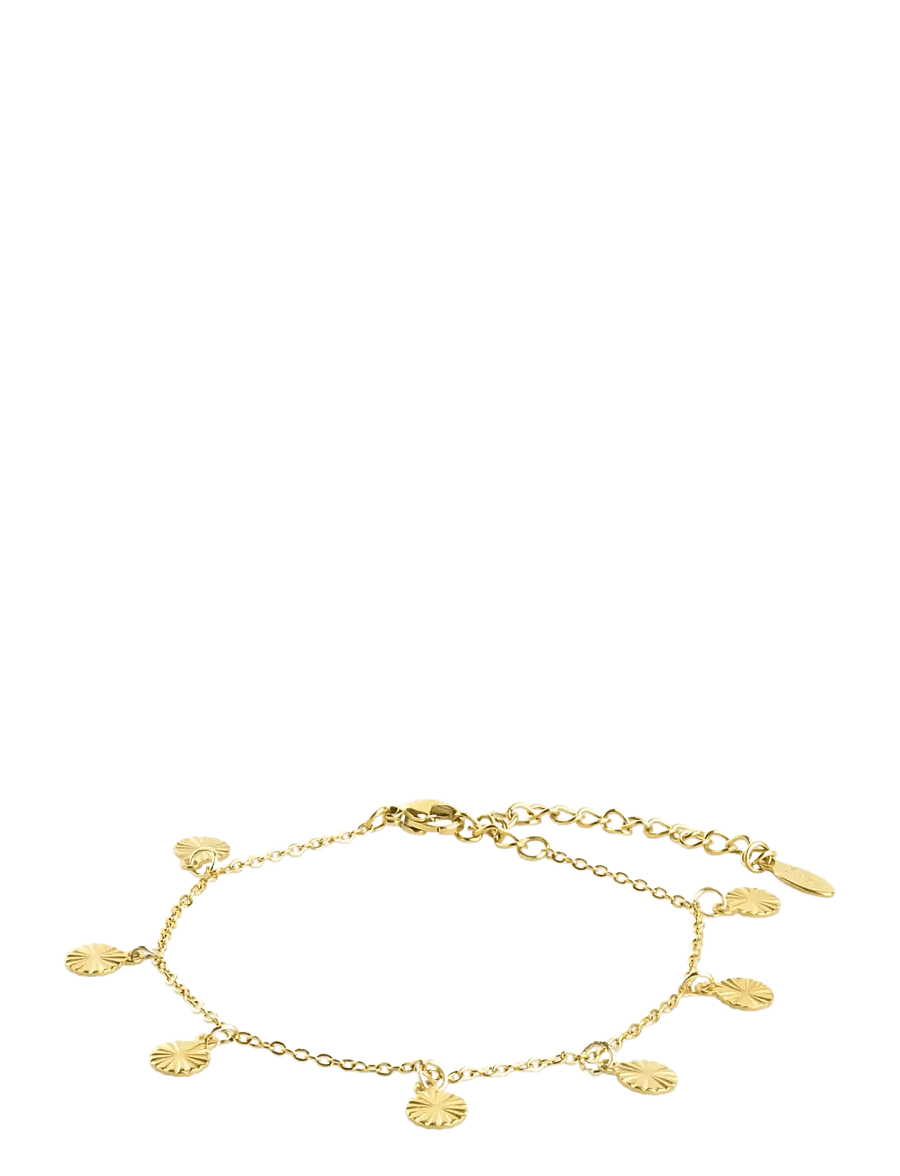 Timi of Sweden - Liv - Coin Charm Bracelet Stainless Steel - chain bracelets - gold - 1