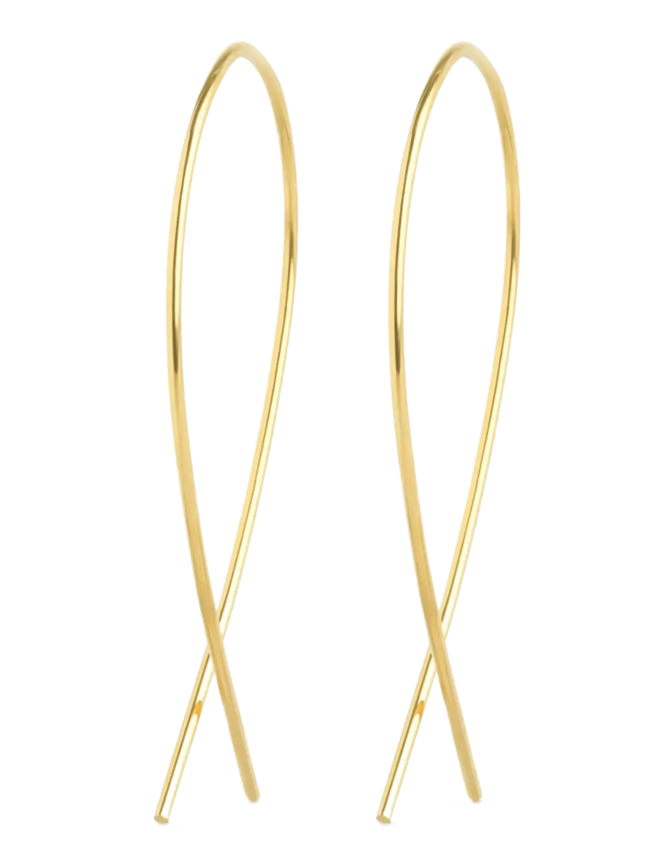 Timi of Sweden Zephyr - Wire Loop Earrings Stainless Steel - Accessoarer - GOLD / gold