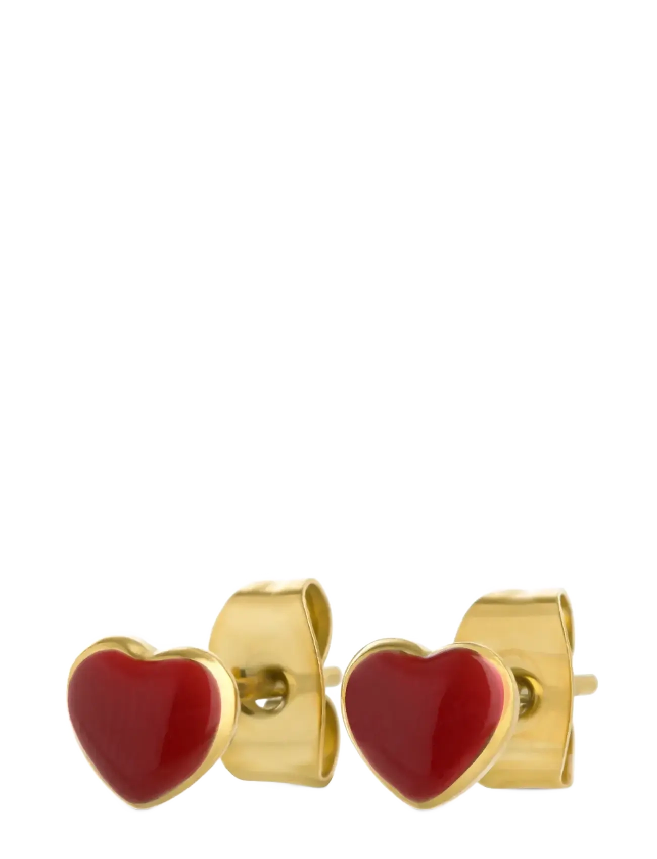 Timi of Sweden Ester - Heart Earrings Stainless Steel - Aksessuaarid - GOLD / gold