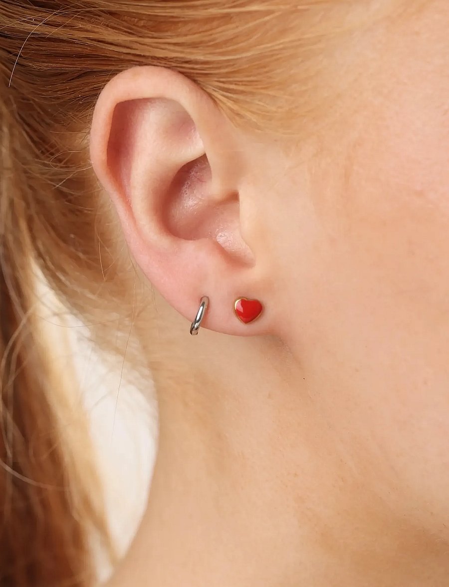 Timi of Sweden - Ester - Heart Earrings Stainless Steel - neet-kõrvarõngad - gold - 0