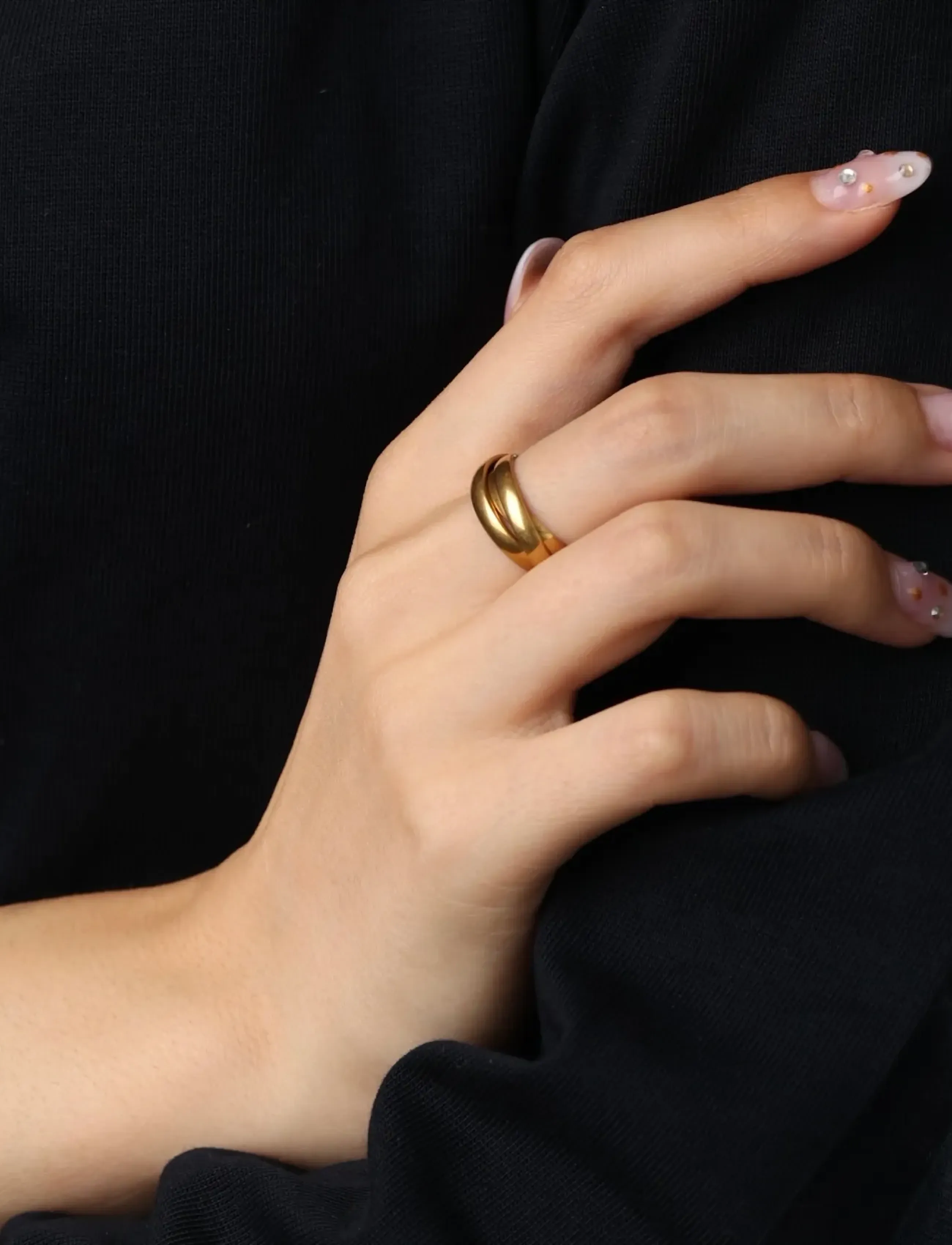 Timi of Sweden - Alvy - Twist Ring Stainless Steel - sõrmused - gold - 2