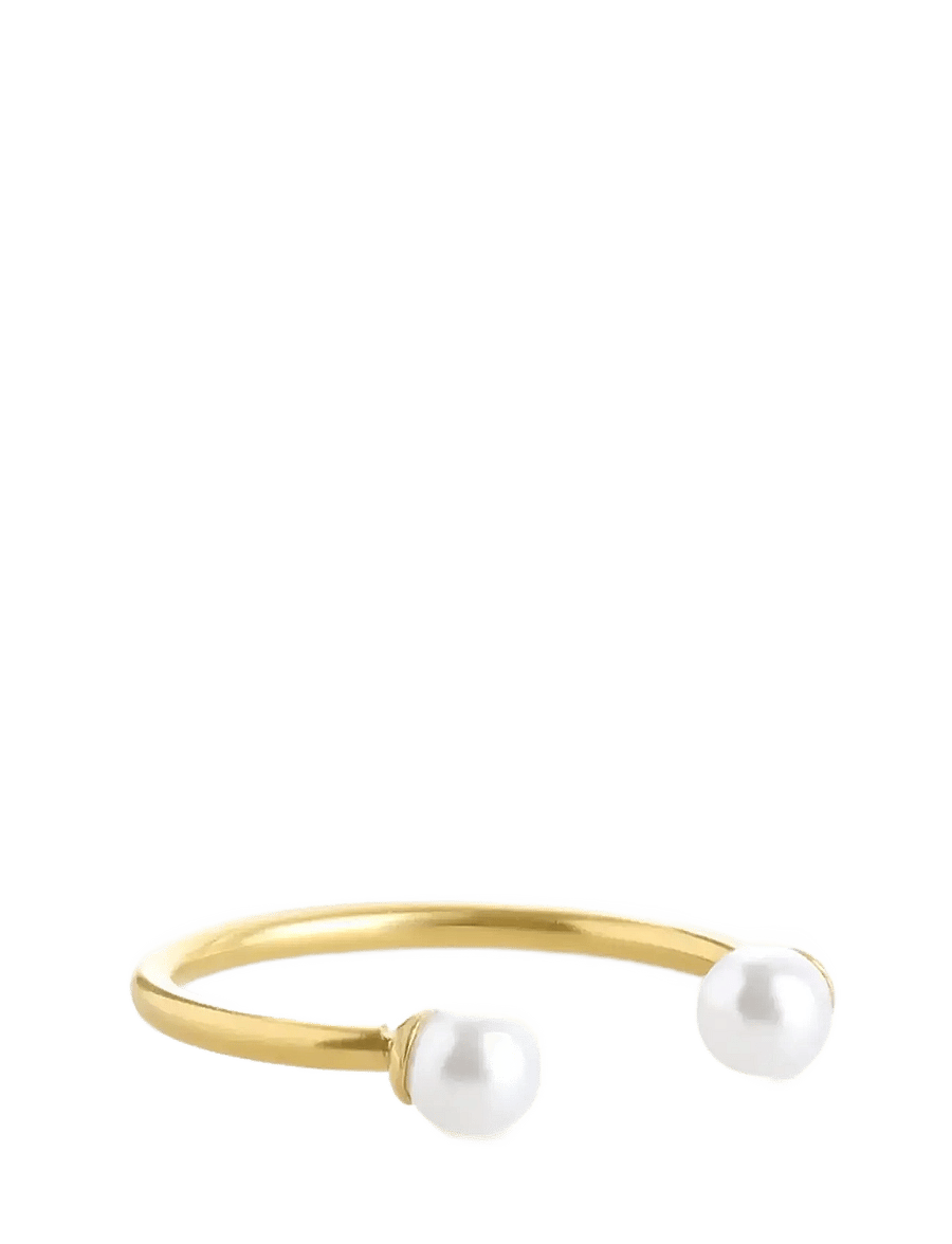 Timi of Sweden - Mirabel - Pearl Ring Stainless Steel - ringe - gold - 1