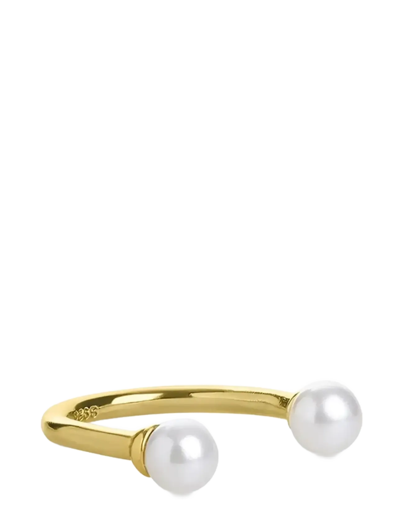 Timi of Sweden - Mirabel - Pearl Ring Stainless Steel - party wear at outlet prices - gold - 2