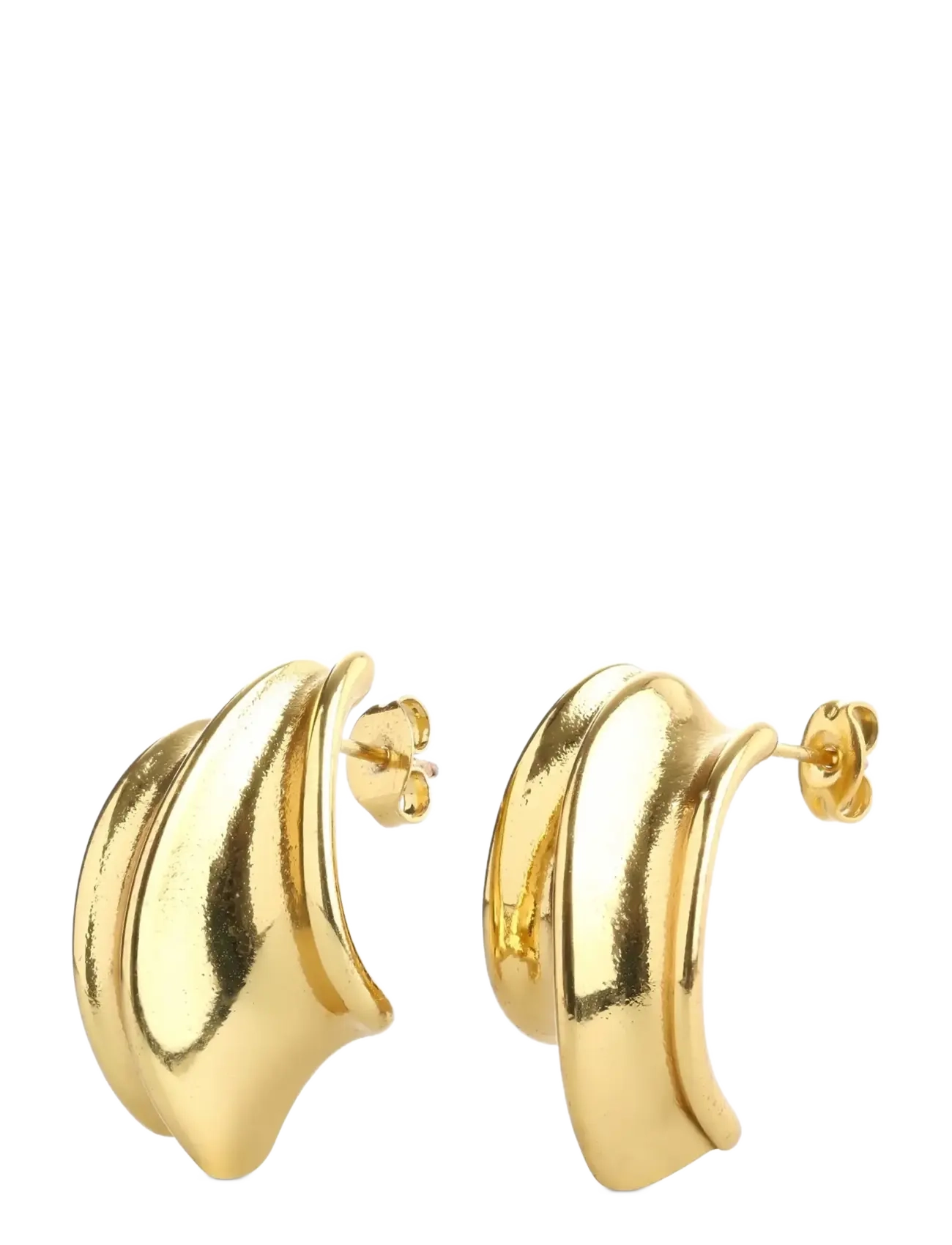 Timi of Sweden Tay - Structure Stud Earrings Stainless Steel - Accessories - GOLD / gold