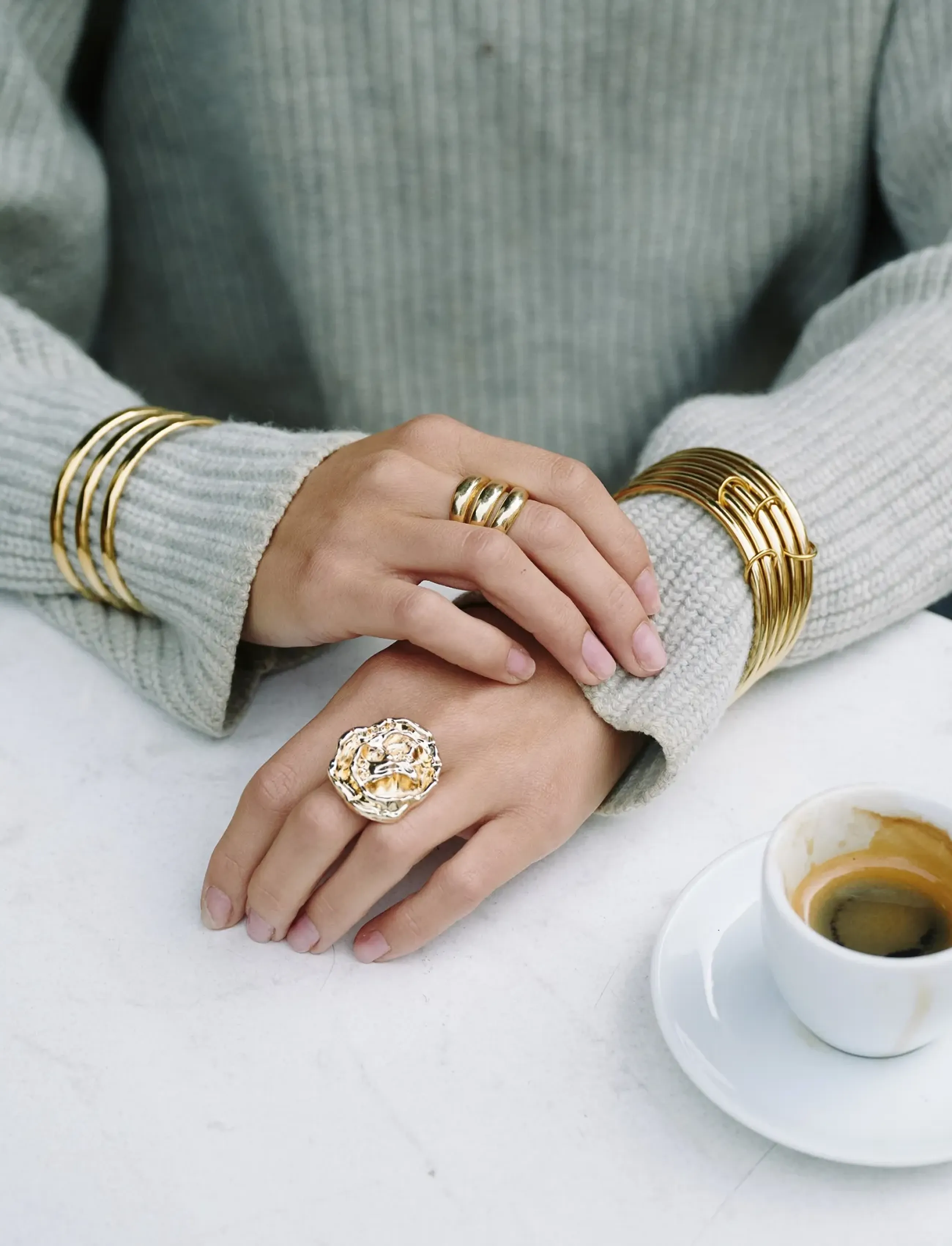 Timi of Sweden - Daga - Triple Ring Stainless Steel - sõrmused - gold - 0