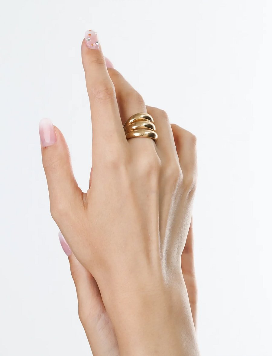 Timi of Sweden - Daga - Triple Ring Stainless Steel - sõrmused - gold - 3
