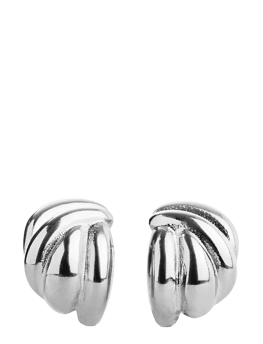 Timi of Sweden - Siv - Twisted Stud Earrings Stainless Steel - silver - 0