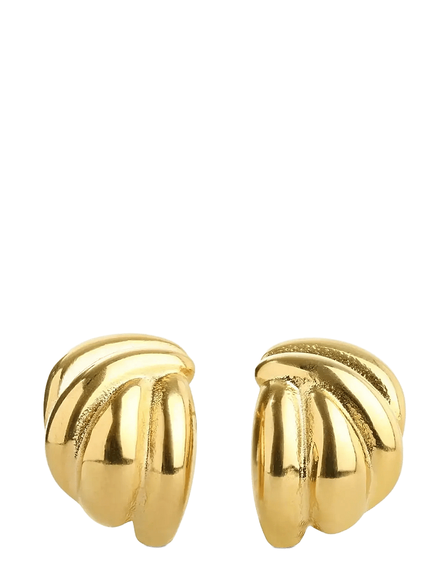 Timi of Sweden - Siv - Twisted Stud Earrings Stainless Steel - gold - 1