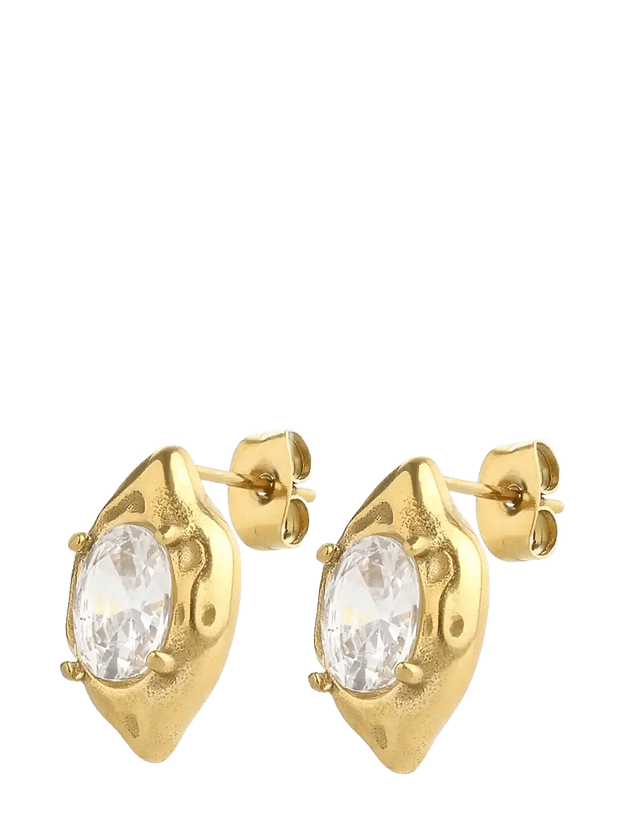 Timi of Sweden - Azia - Crystal Stud Earrings Stainless Steel - ohrstecker - gold - 0