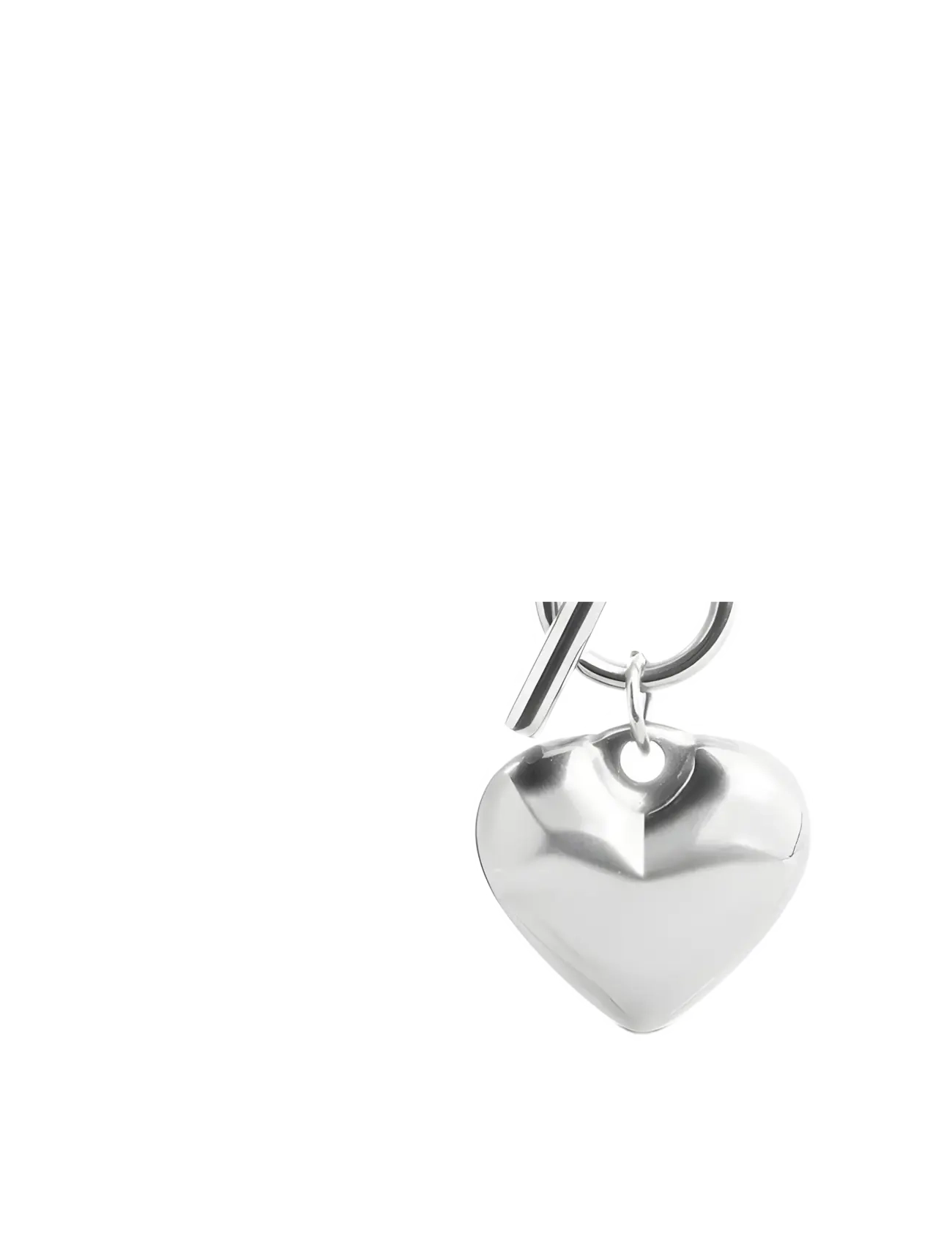 Timi of Sweden Myra - Heart Necklace Stainless Steel - Festtøj - SILVER / silver