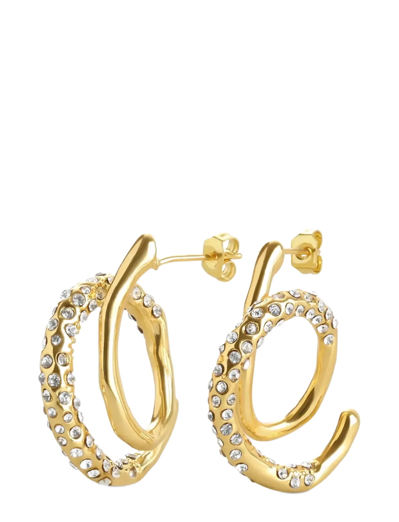 Timi of Sweden Marisol - Spiral Crystal Earrings - Aksessuaarid - GOLD / gold