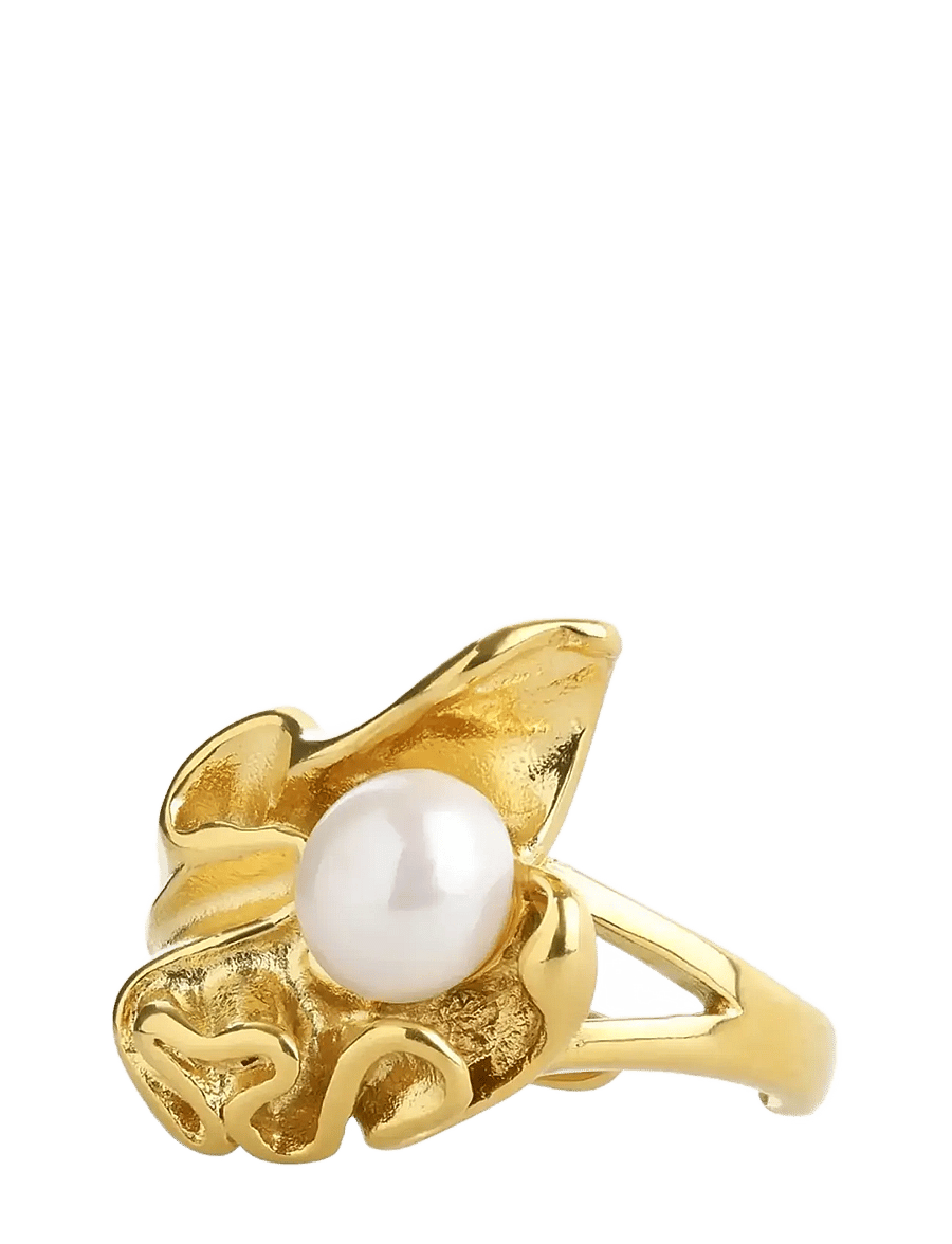 Timi of Sweden - Lex - Molten Pearl Ring Stainless Steel - ringe - gold - 1
