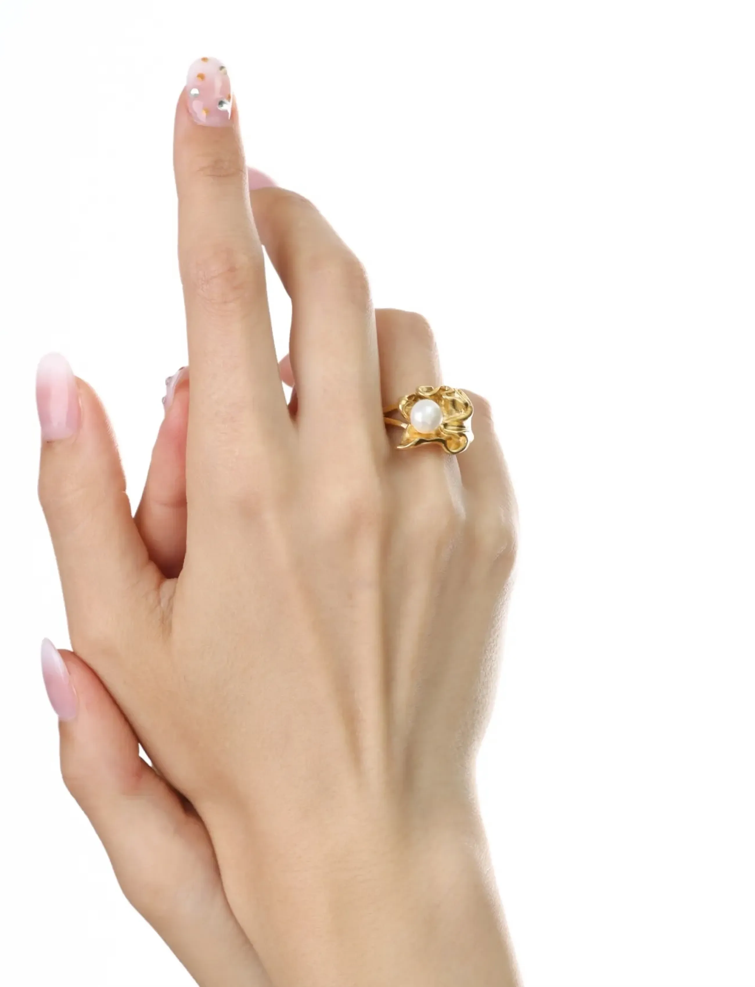 Timi of Sweden - Lex - Molten Pearl Ring Stainless Steel - ringe - gold - 2