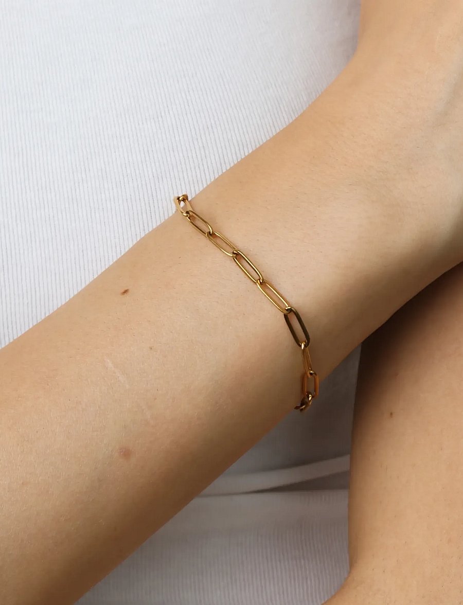 Timi of Sweden - Eira - Link Chain Bracelet Stainless Steel - kettenarmbänder - gold - 2