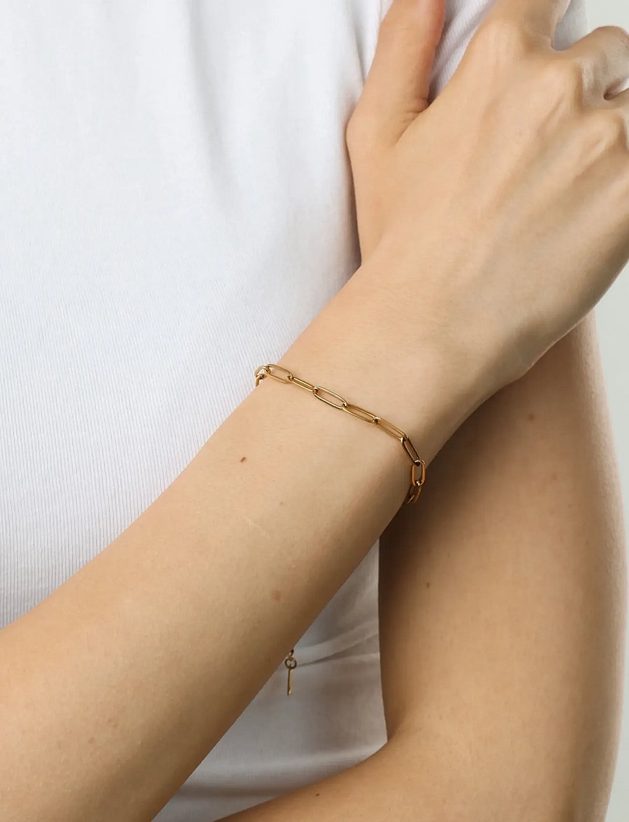 Timi of Sweden - Eira - Link Chain Bracelet Stainless Steel - kettenarmbänder - gold - 3