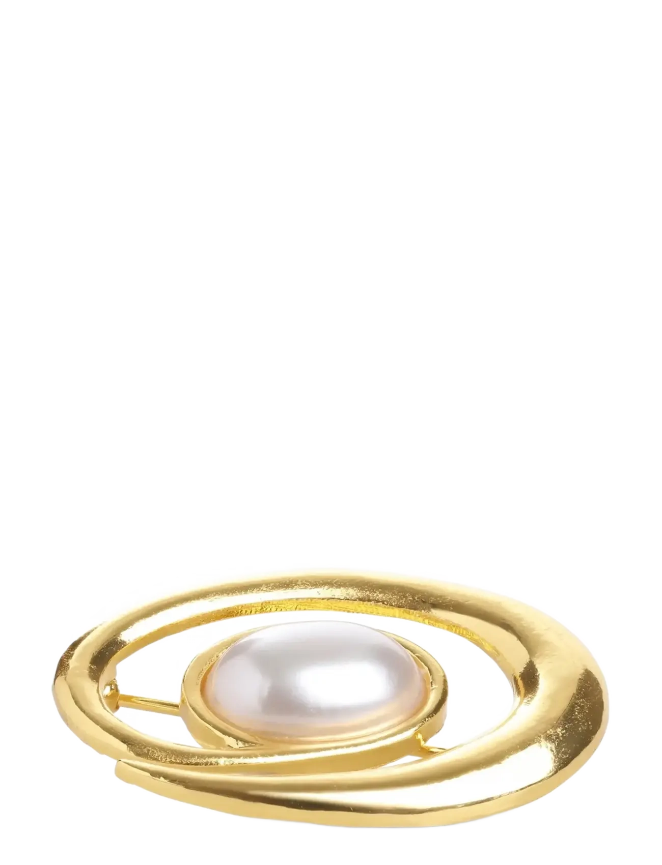 Timi of Sweden Morgana - Pearl Brooch Gold - Accessoires - GOLD / gold