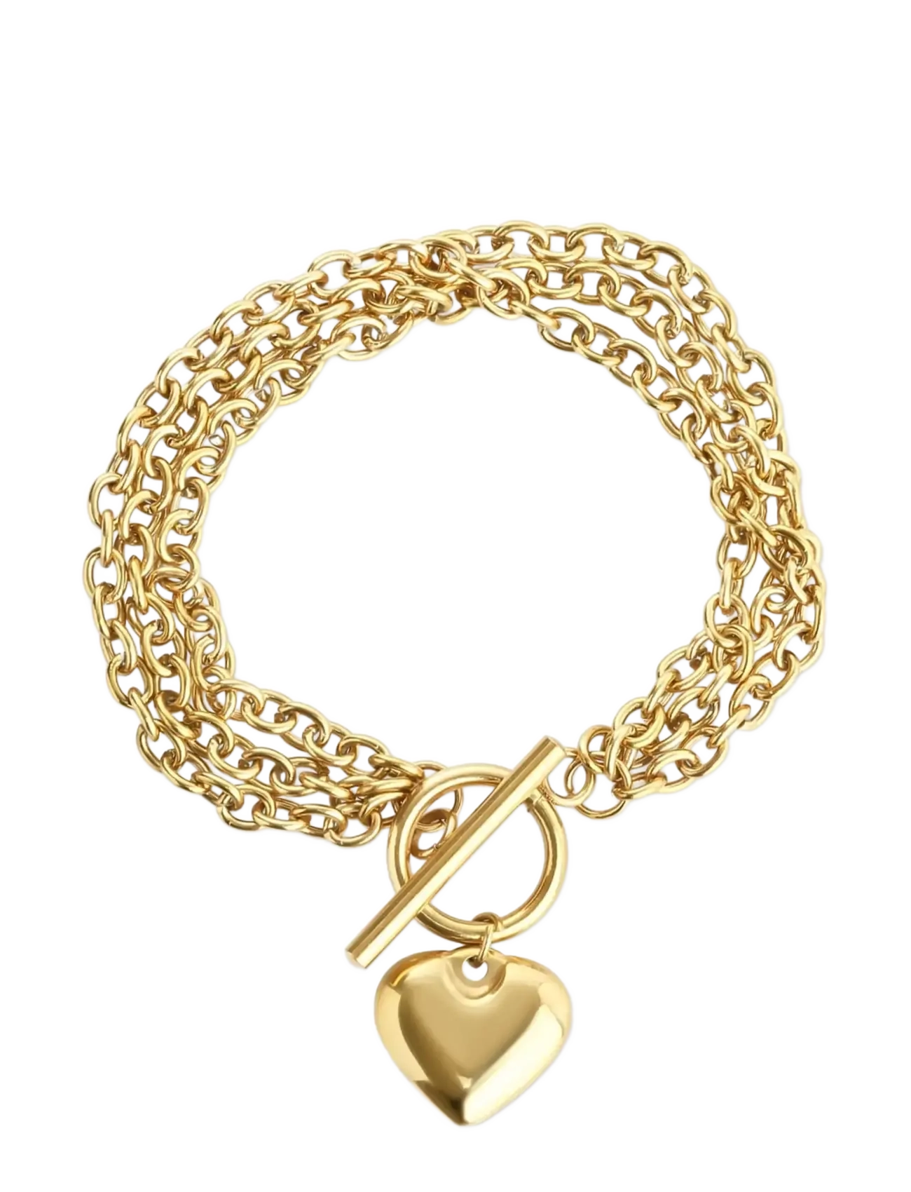 Timi of Sweden Emilia - Heart Chain Bracelet Stainless Steel - Aksessuaarid - GOLD / gold