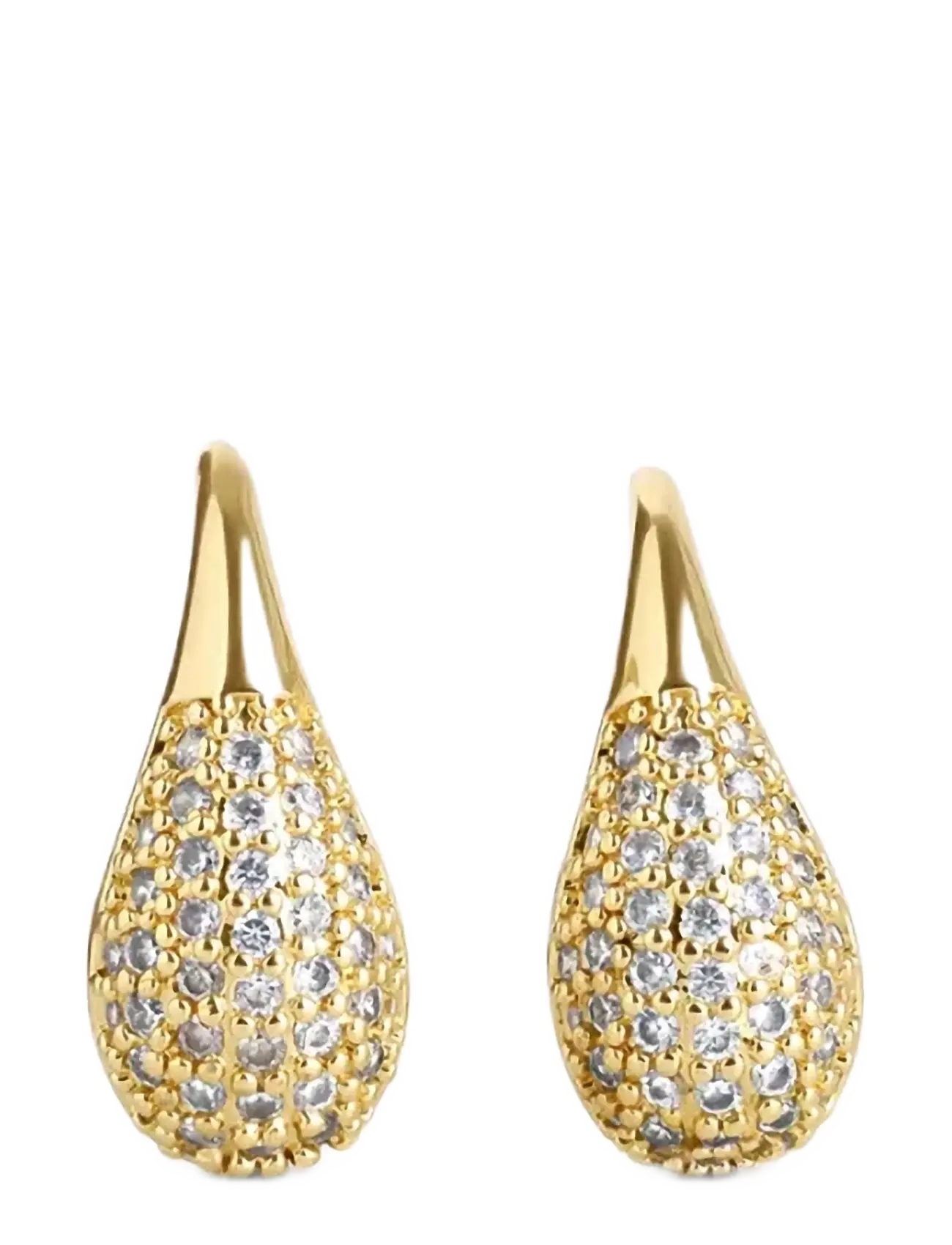 Timi of Sweden Synne - Pavé Teardrop Earrings - Accessories - GOLD / gold