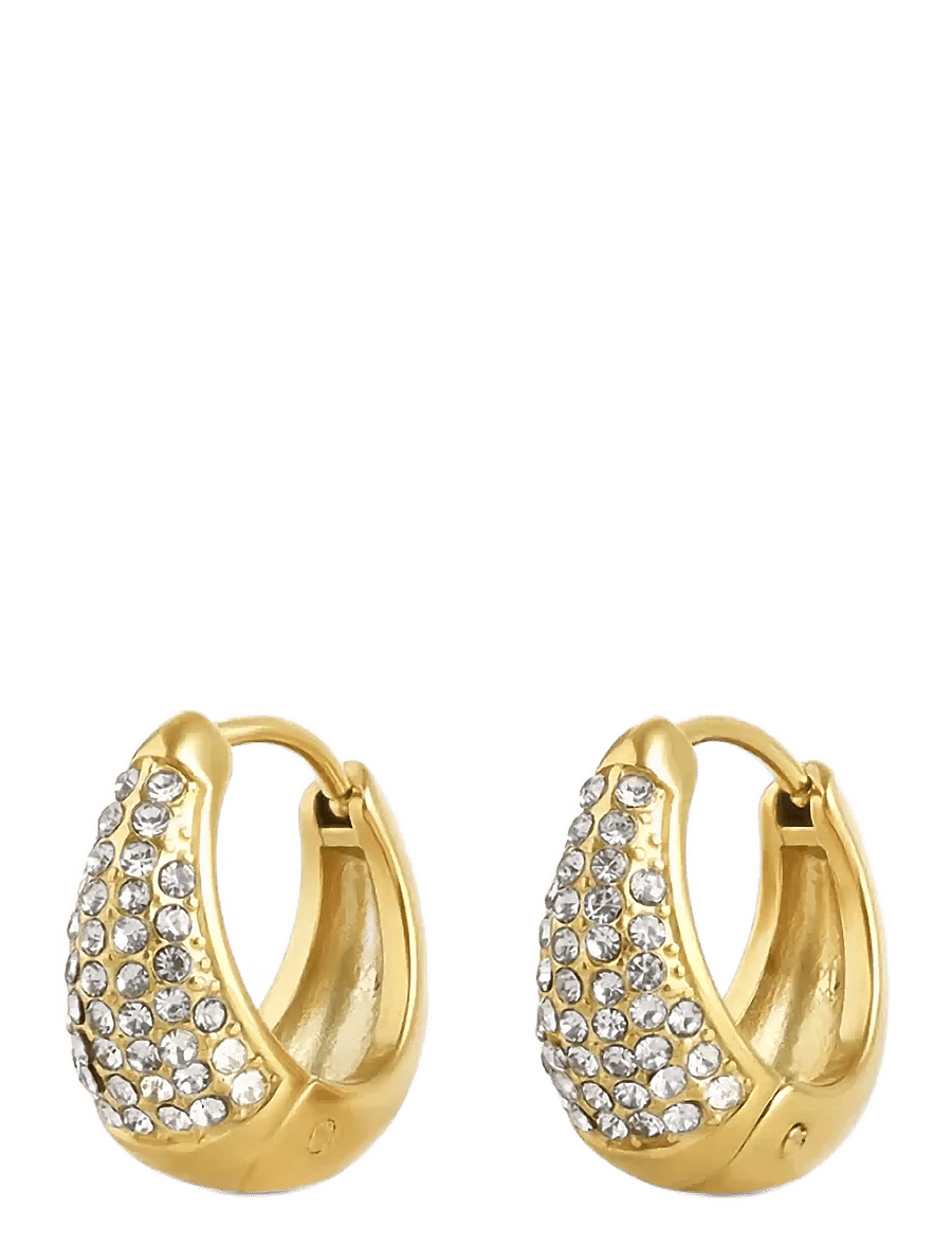 Timi of Sweden - Sunniva - Pavé Hoop Earrings - kreolen - gold - 1