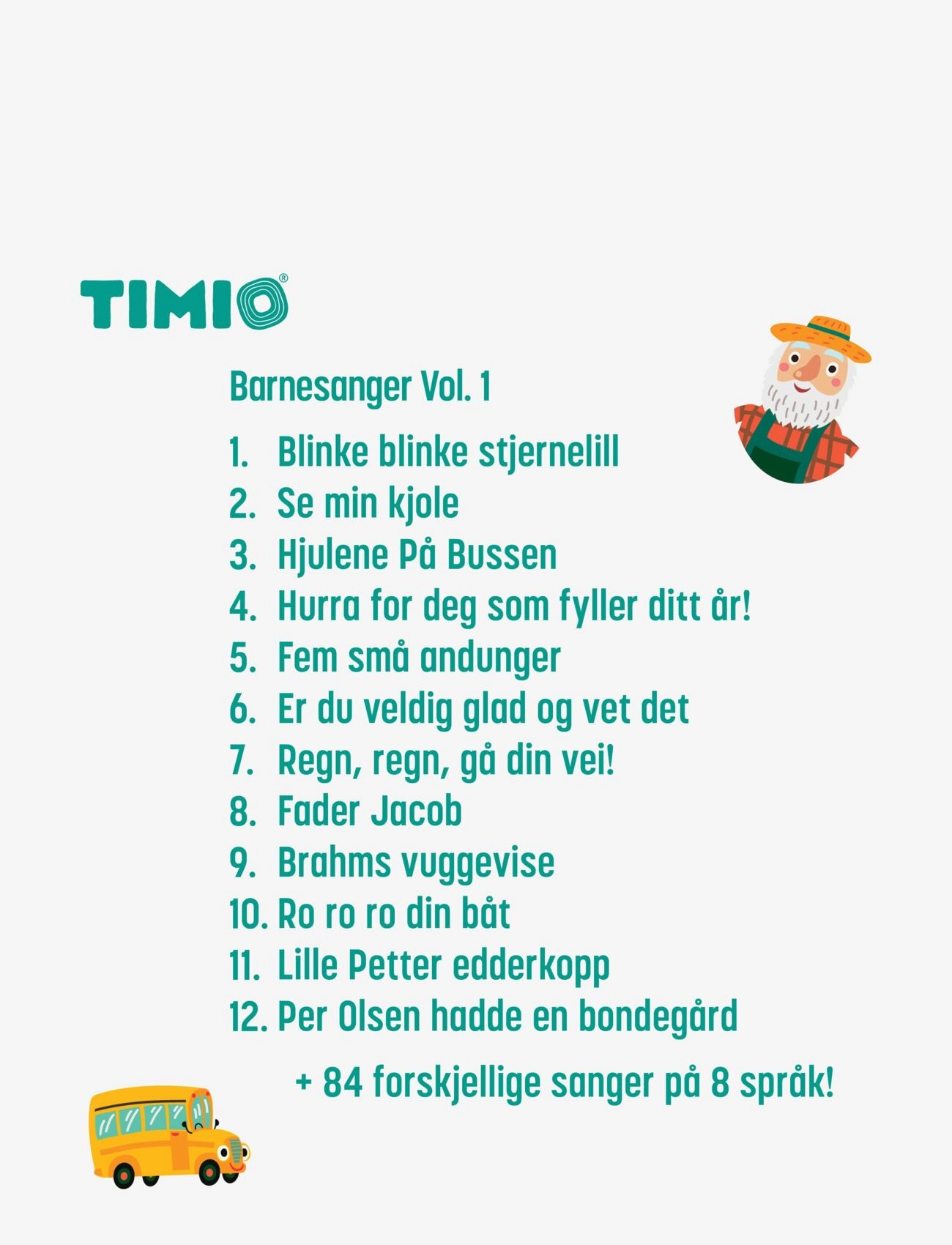 Timio - TIMIO Disc Set 1 - Wild Animals, Nursery Rhymes, Colours, Musical and Body Parts - multi coloured - 2