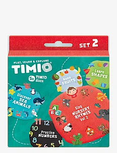 TIMIO Disc Set 2 - Numbers, Nursery Rhymes, Sea Animals, Shapes and Fruits, Timio