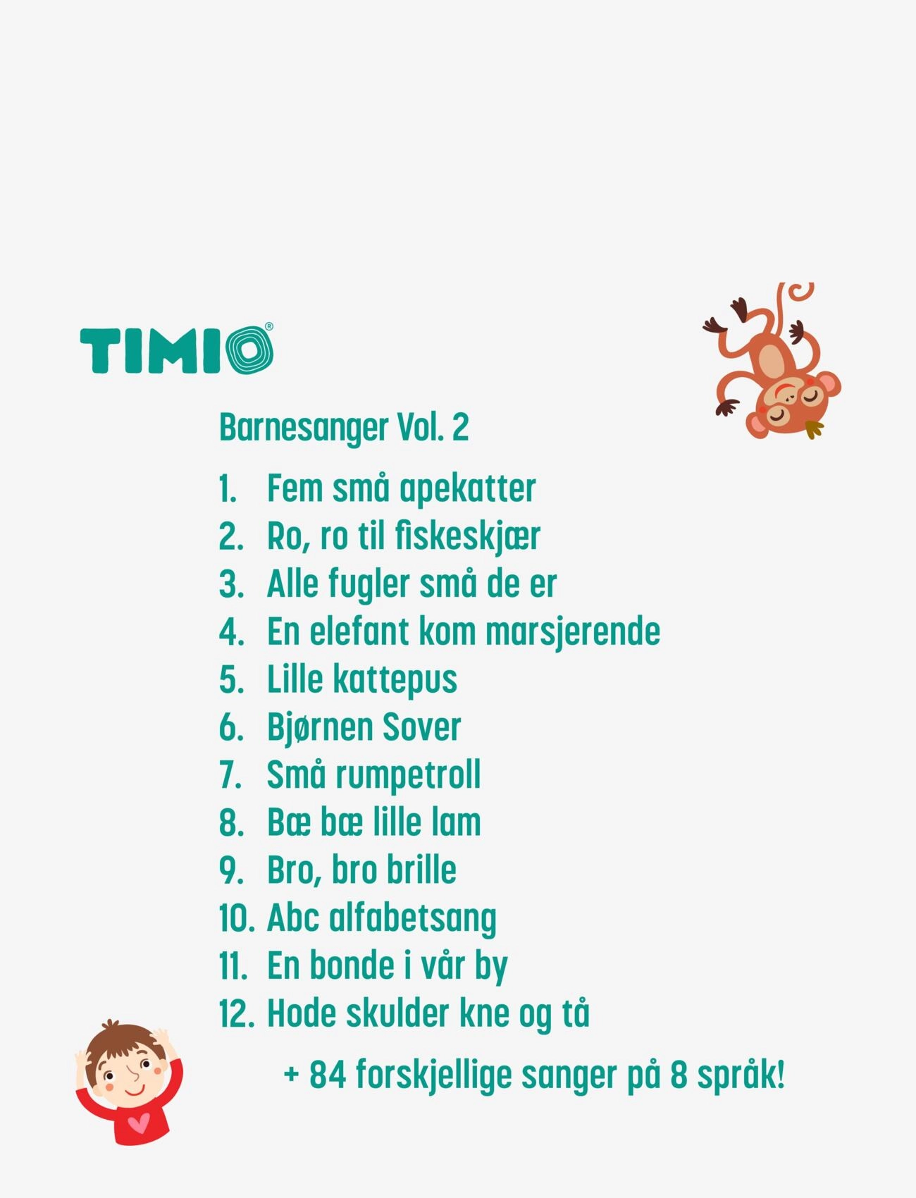 Timio - TIMIO Disc Set 2 - Numbers, Nursery Rhymes, Sea Animals, Shapes and Fruits - multi coloured - 2