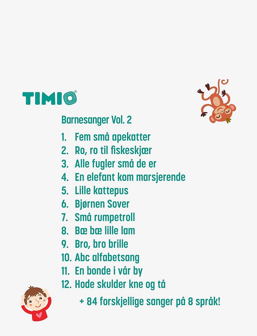Timio - TIMIO Disc Set 2 - Numbers, Nursery Rhymes, Sea Animals, Shapes and Fruits - aktiva spel - multi coloured - 2