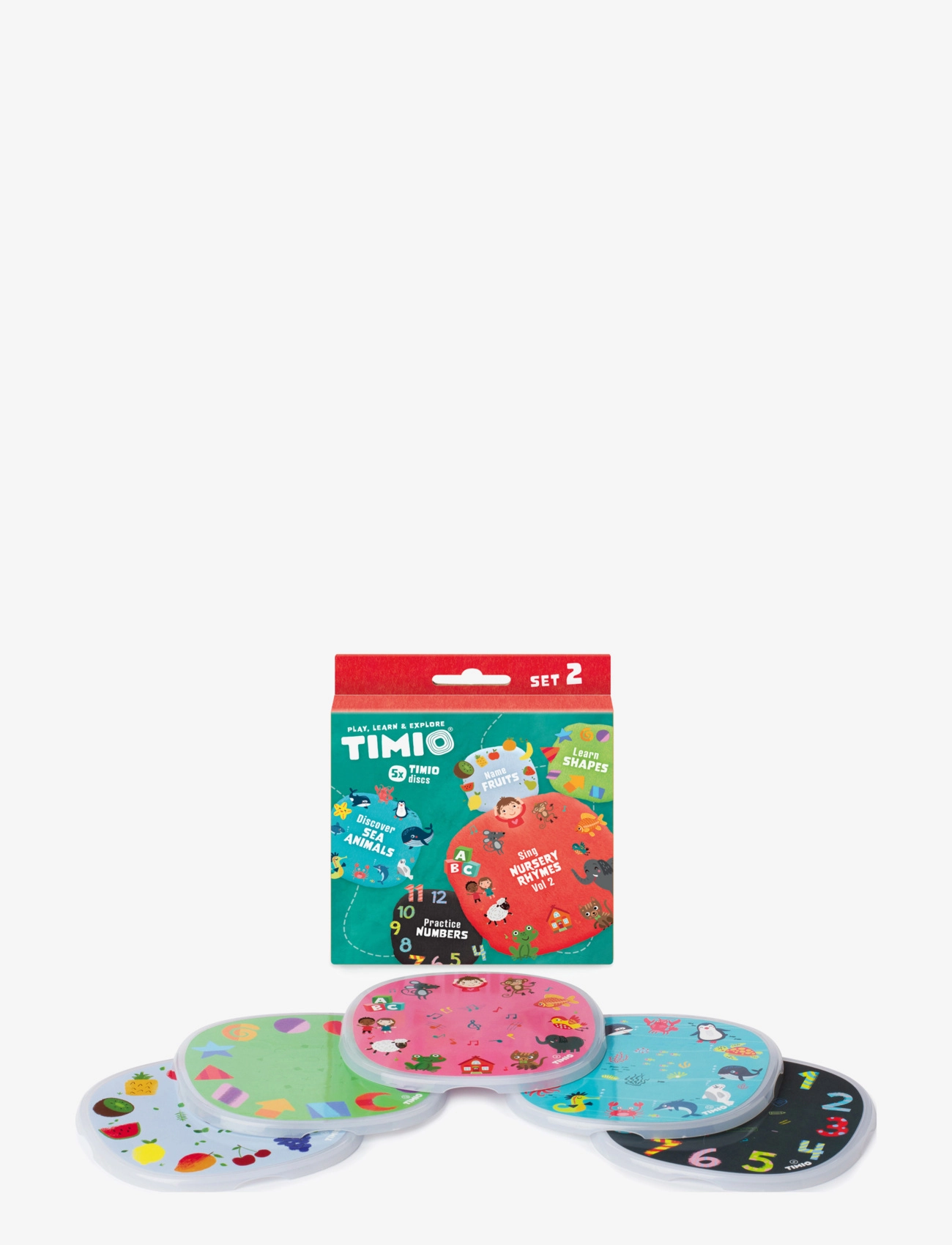 Timio - TIMIO Disc Set 2 - Numbers, Nursery Rhymes, Sea Animals, Shapes and Fruits - multi coloured - 4
