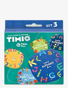 TIMIO Disc Set 3 - Fairy Tales, Time, Vegetables, Alphabet A-L and Alphabet M-Z, Timio