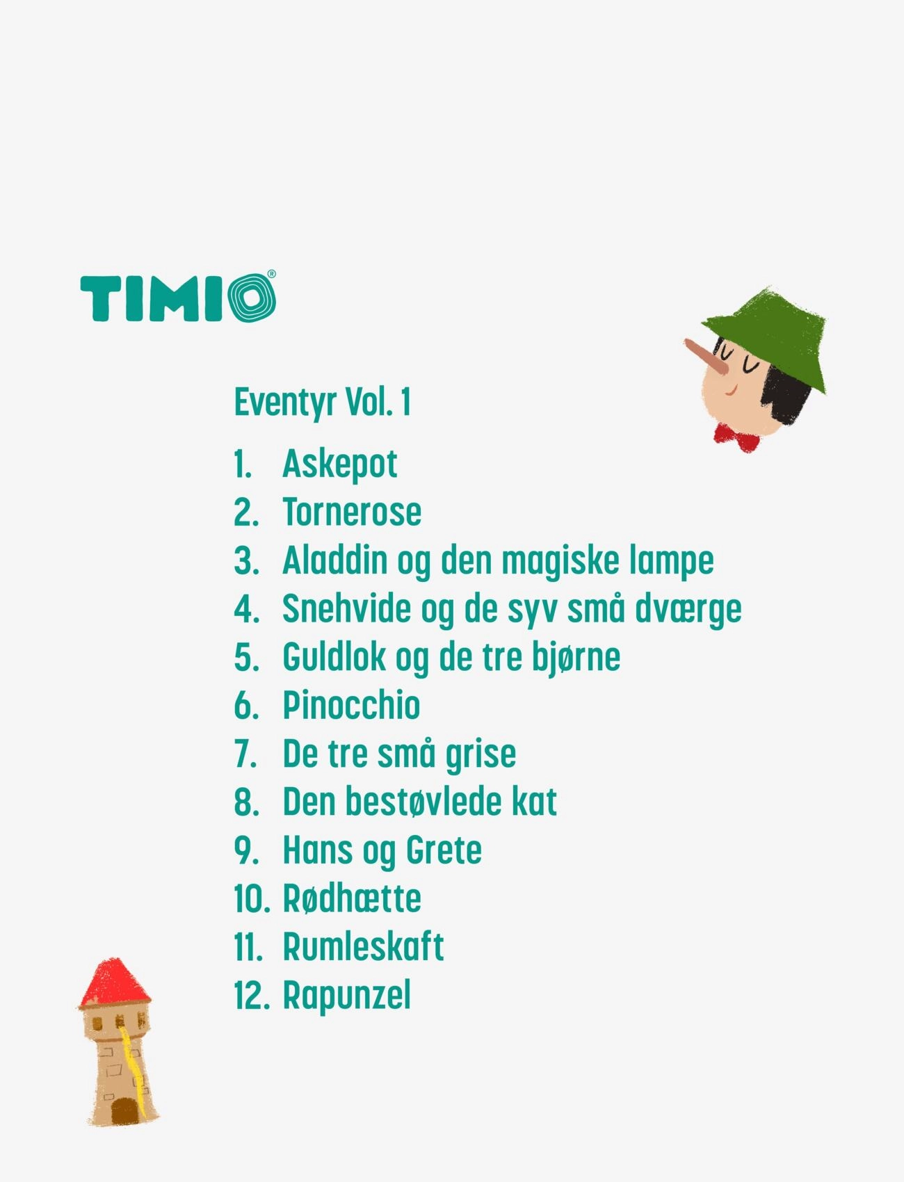 Timio - TIMIO Disc Set 3 - Fairy Tales, Time, Vegetables, Alphabet A-L and Alphabet M-Z - multi coloured - 1