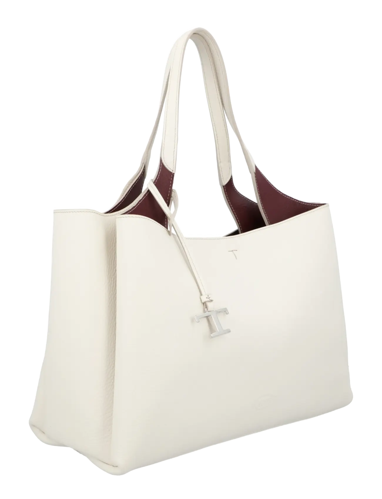T Timeless Medium Leather Tote Bag 2