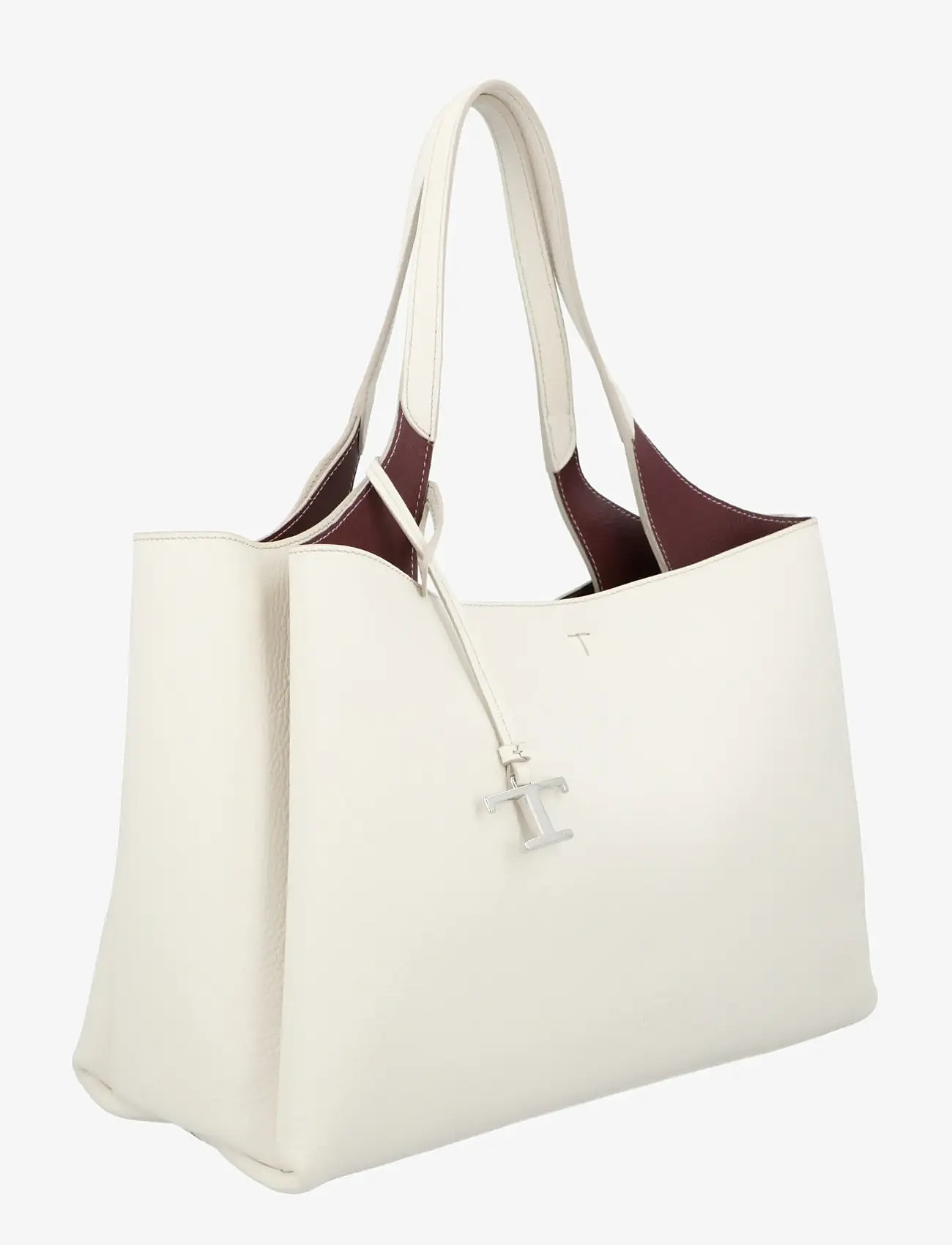 Tod's - T Timeless Medium Leather Tote Bag - tote bags - white - 1
