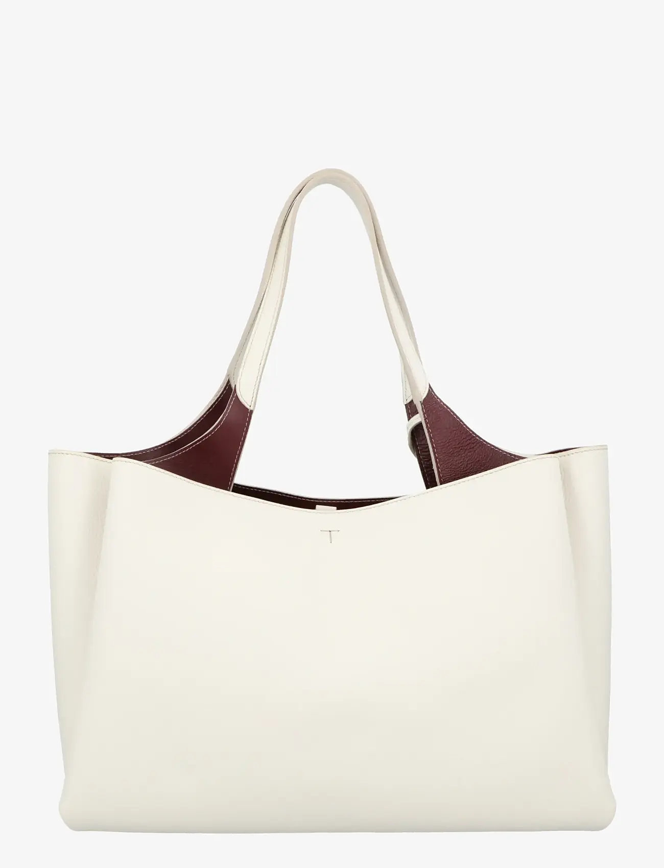 Tod's - T Timeless Medium Leather Tote Bag - tote bags - white - 2