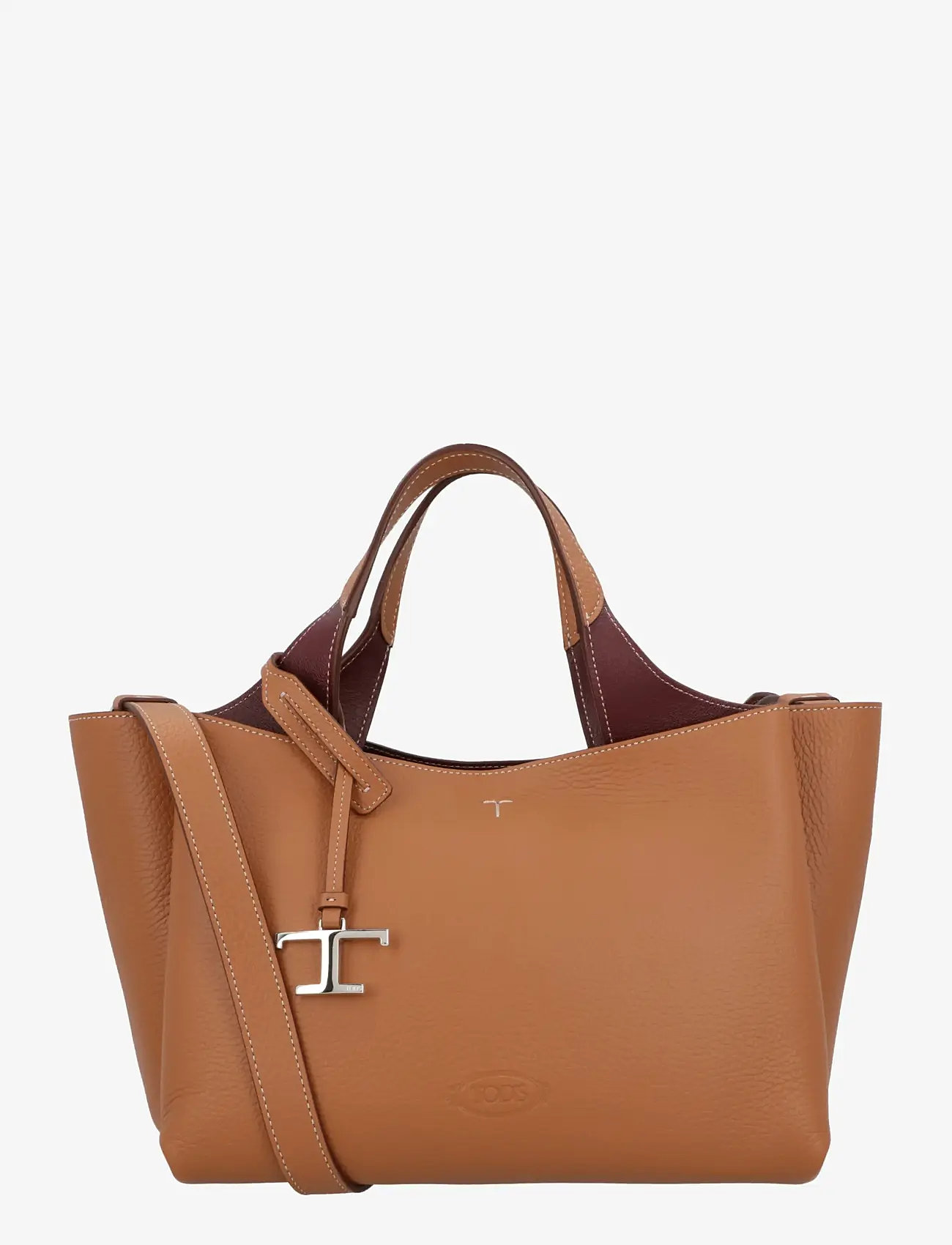 Tod's - Mini Leather Tote Bag - tote bags - brown - 0